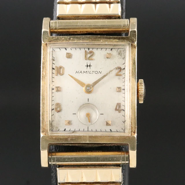 Hamilton 14K Mid-Century Stem Wind Award Watch