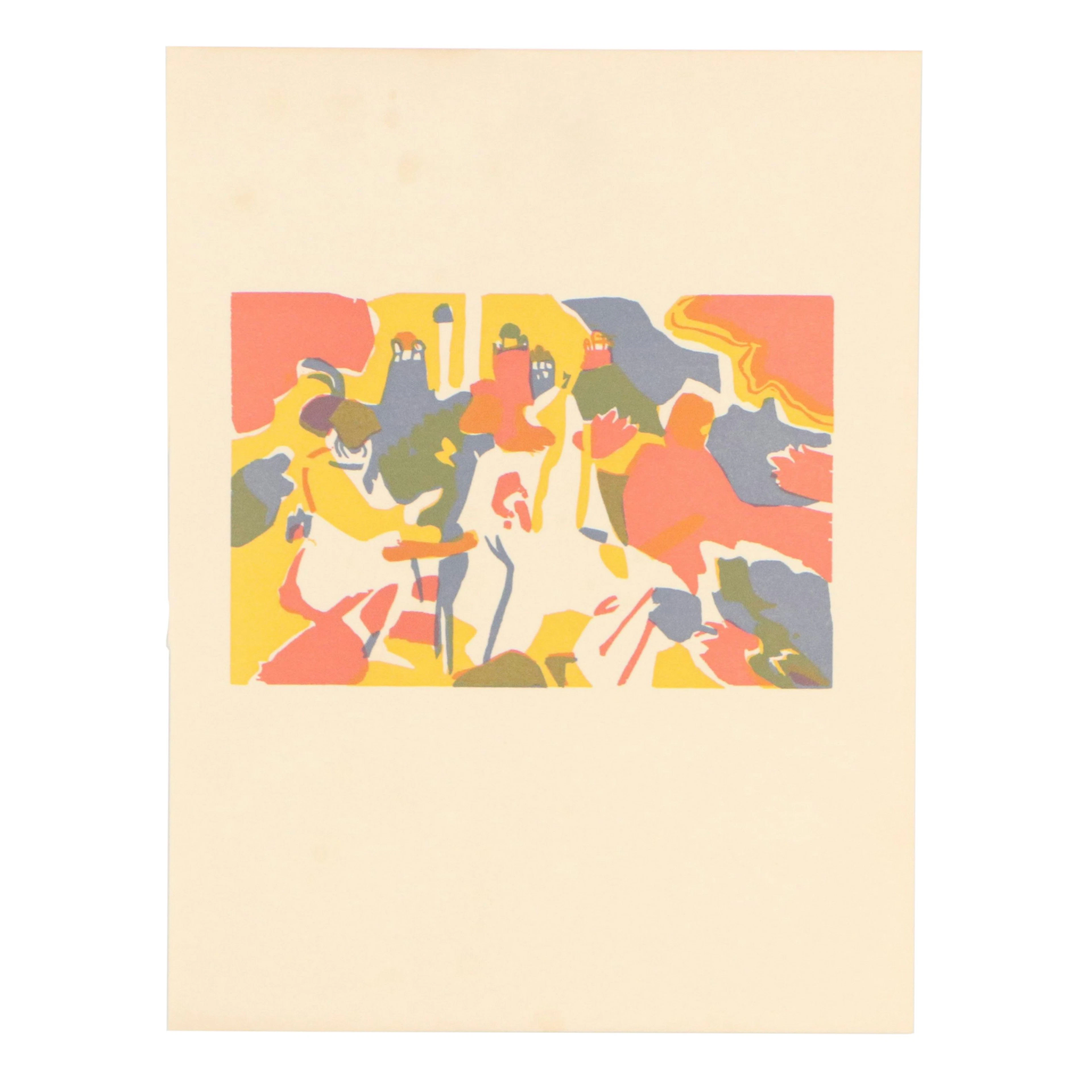 Woodcut After Wassily Kandinsky "Orientalisches," 20th Century
