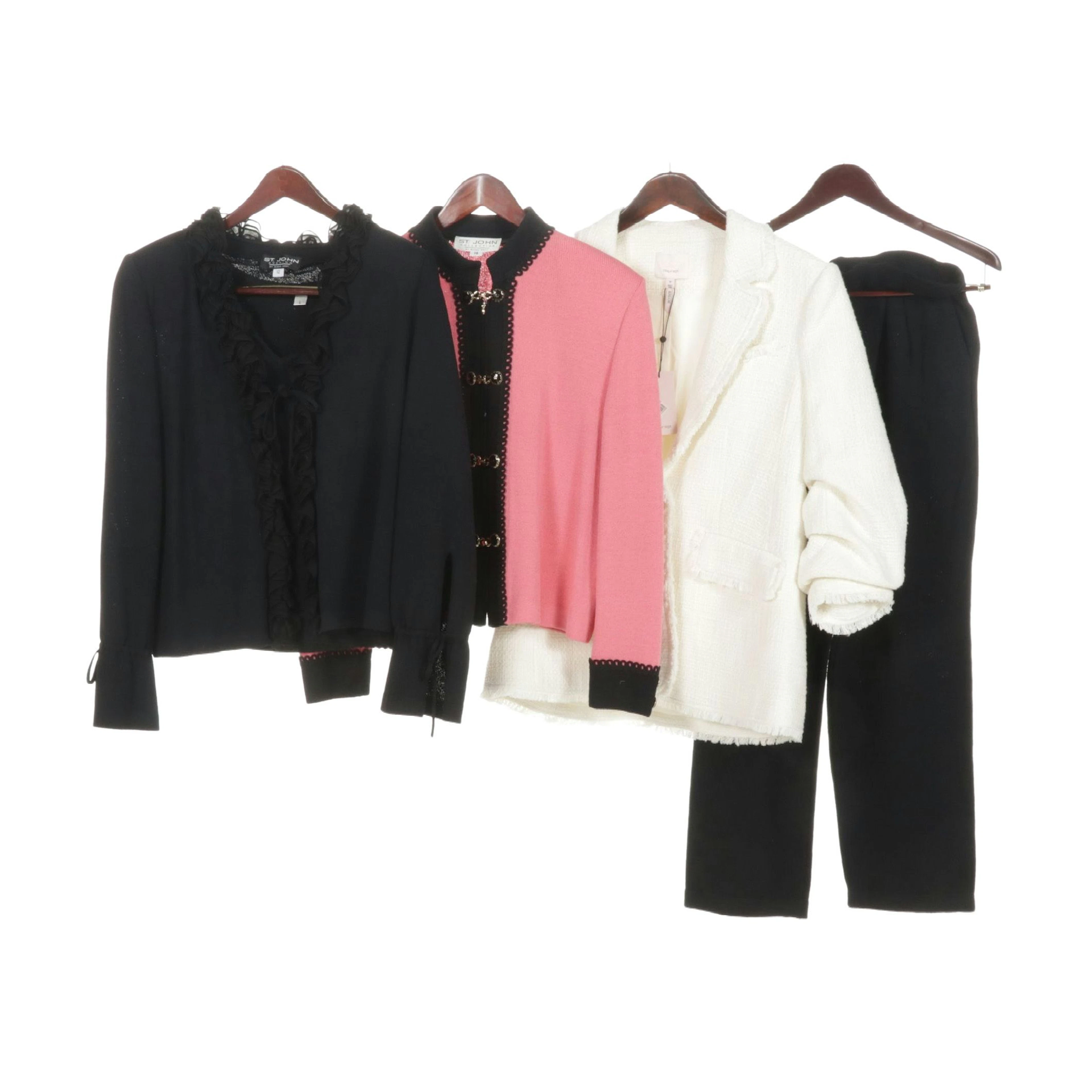 Cinq à Sept Khloe Woven Blazer with St. John Collection Evening Jackets