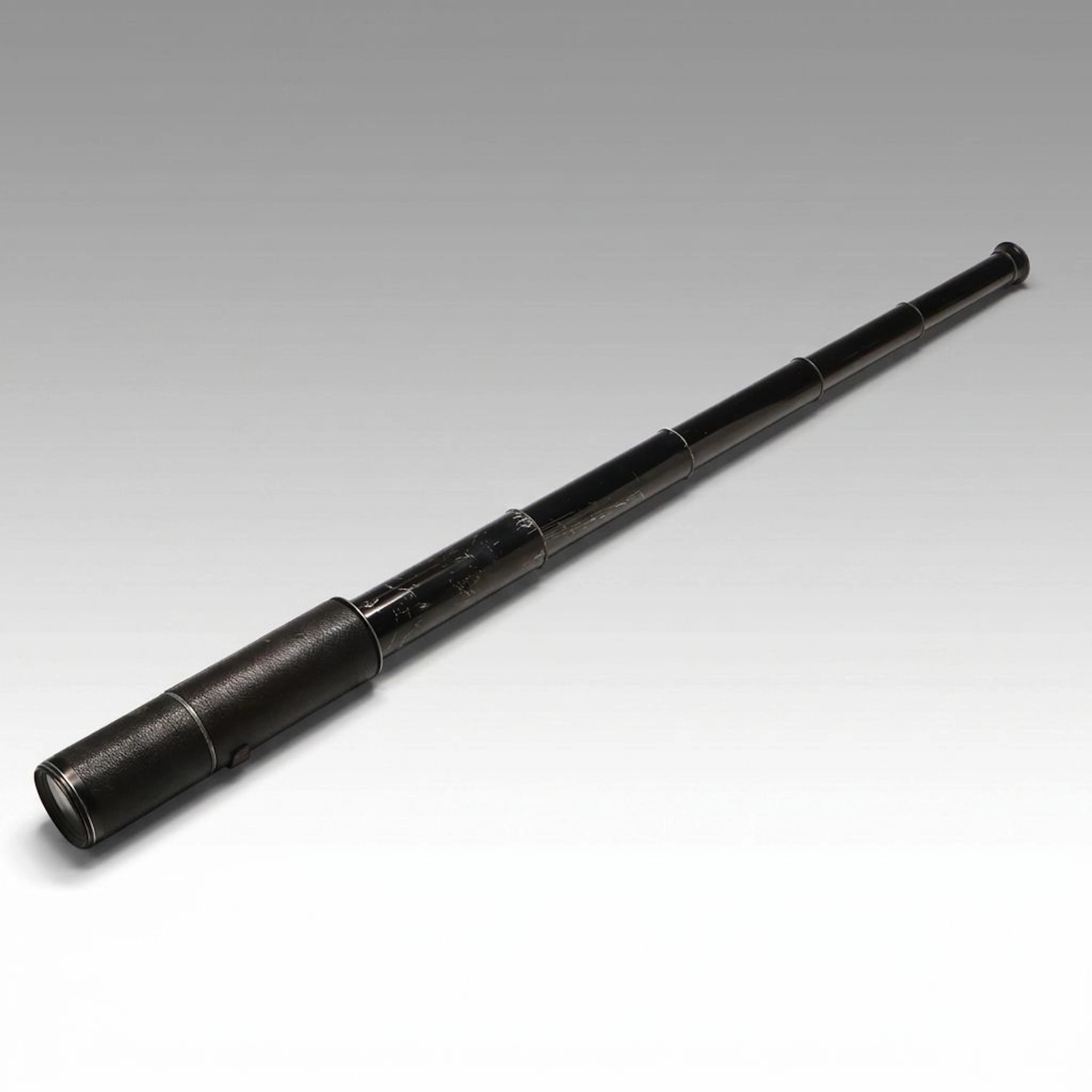 Antique A. Bardou French Aluminum and Leather Spyglass, 19th Century