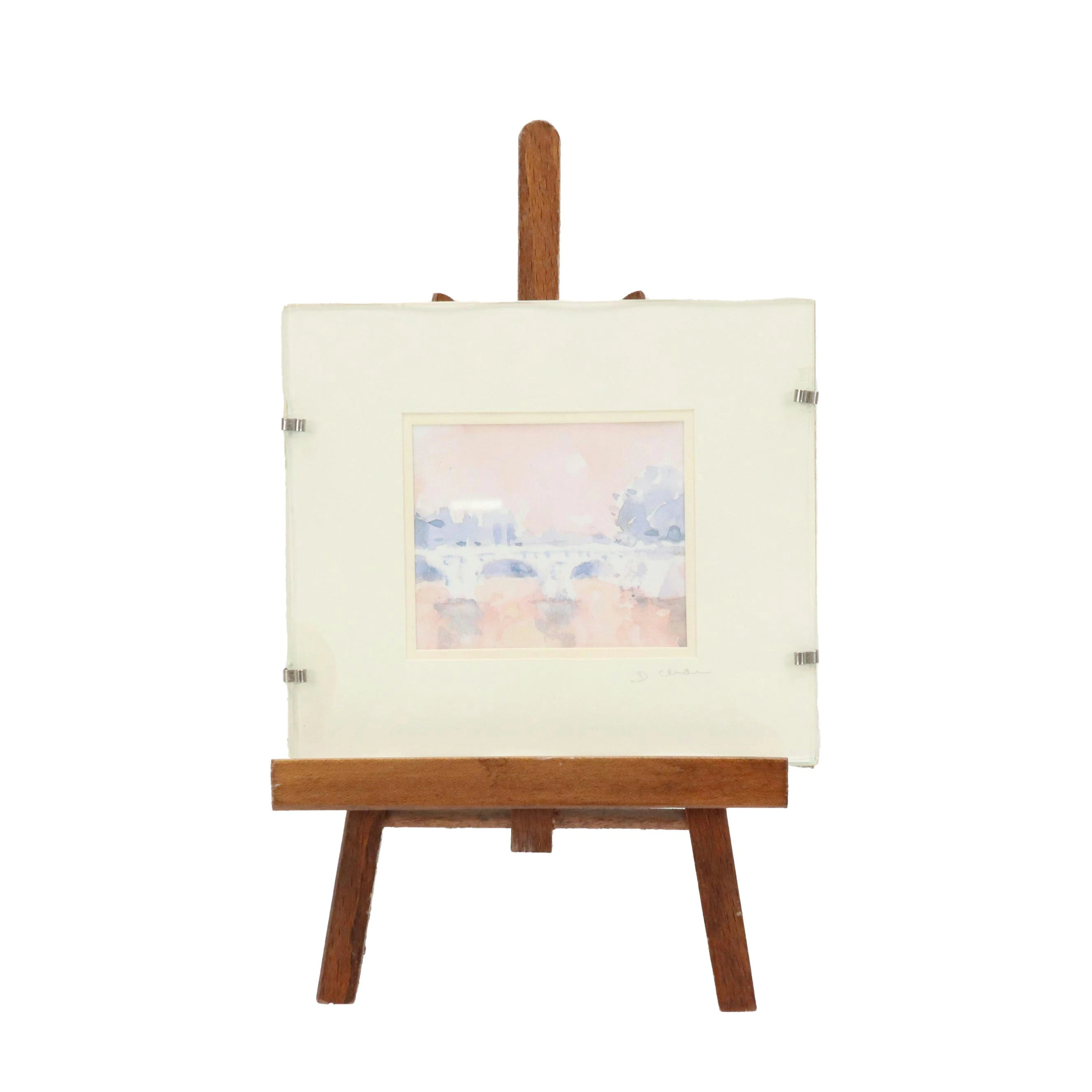 Watercolor Painting of the Westminster Bridge, 21st Century