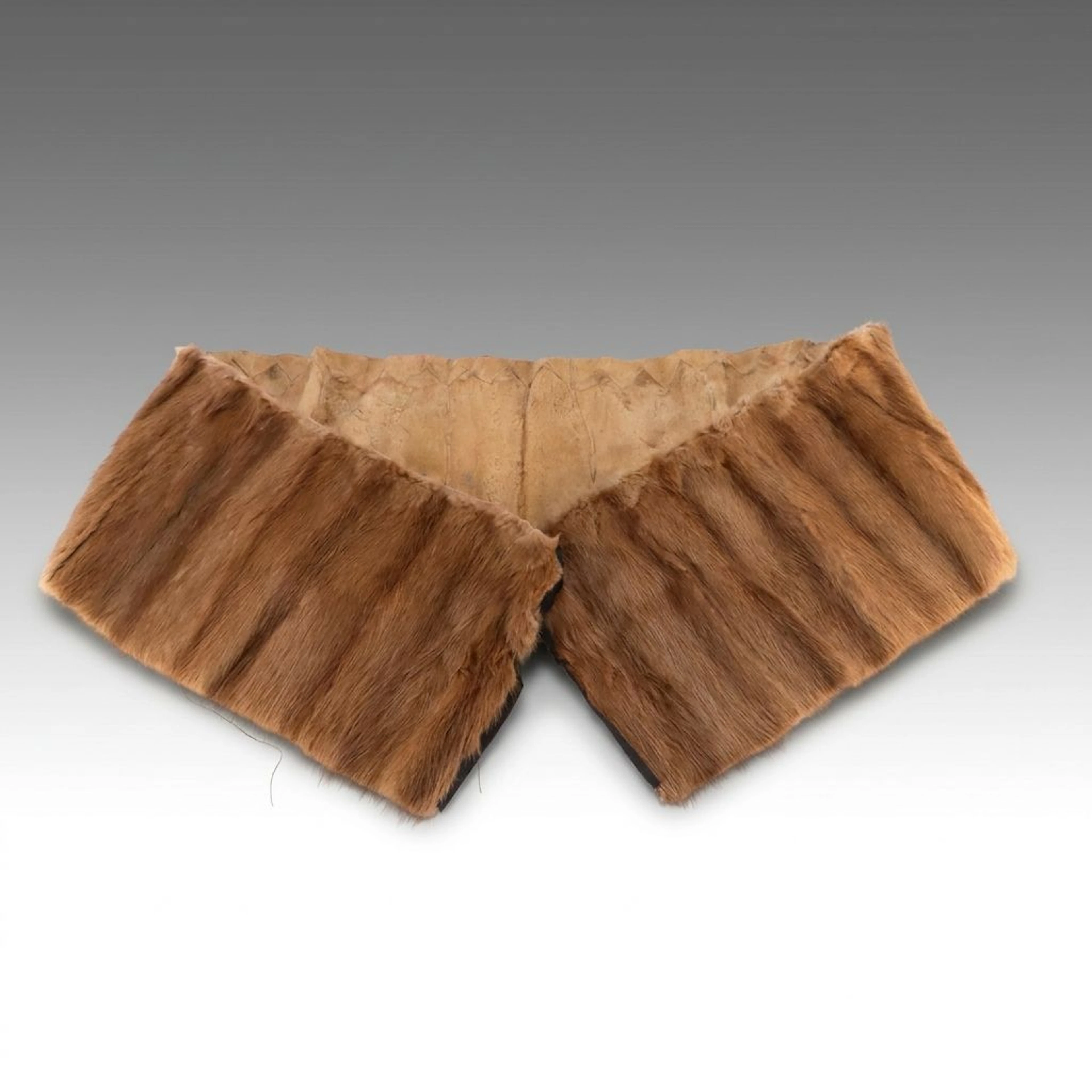 Natural Beaver Fur Hem Panel Remnant