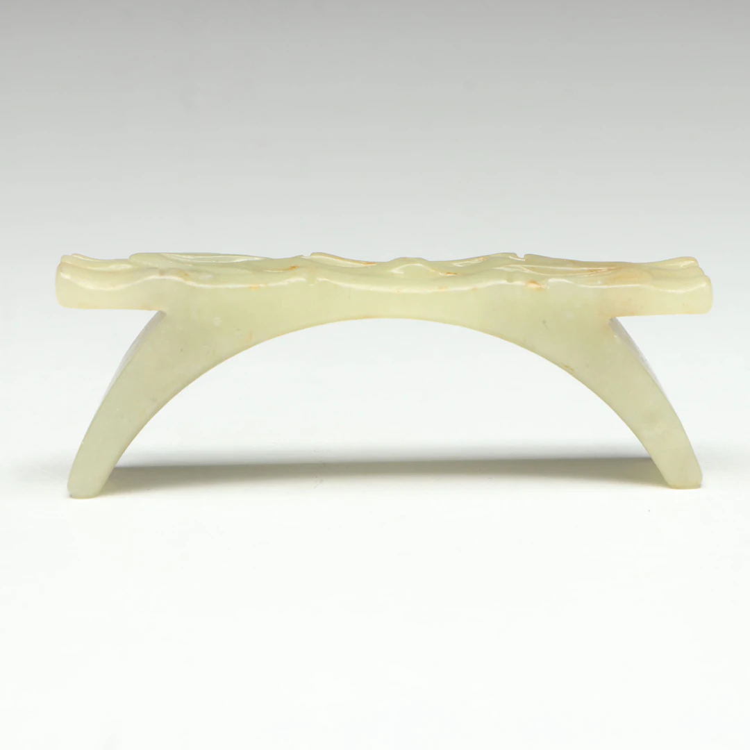 Chinese Carved Serpentine Base or Wrist Rest
