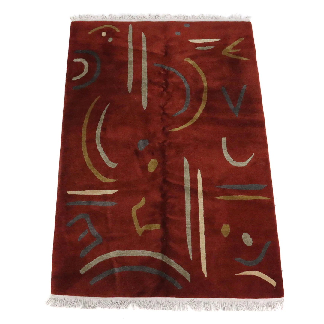 6' x 9'5 Hand-Knotted Tibetan Contemporary Area Rug