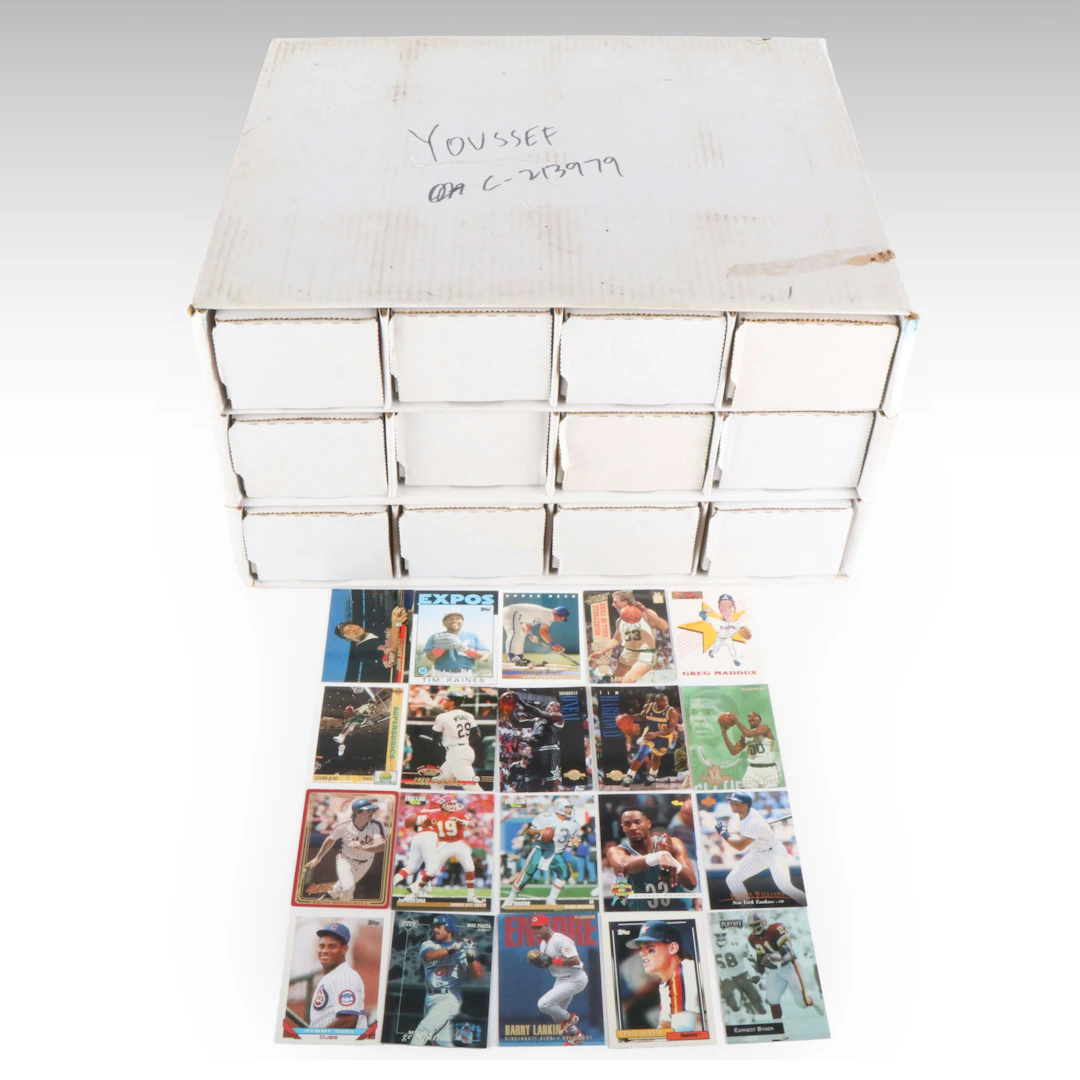 Stadium Club with Other Sports Cards Featuring Larry Bird, Joe Montana