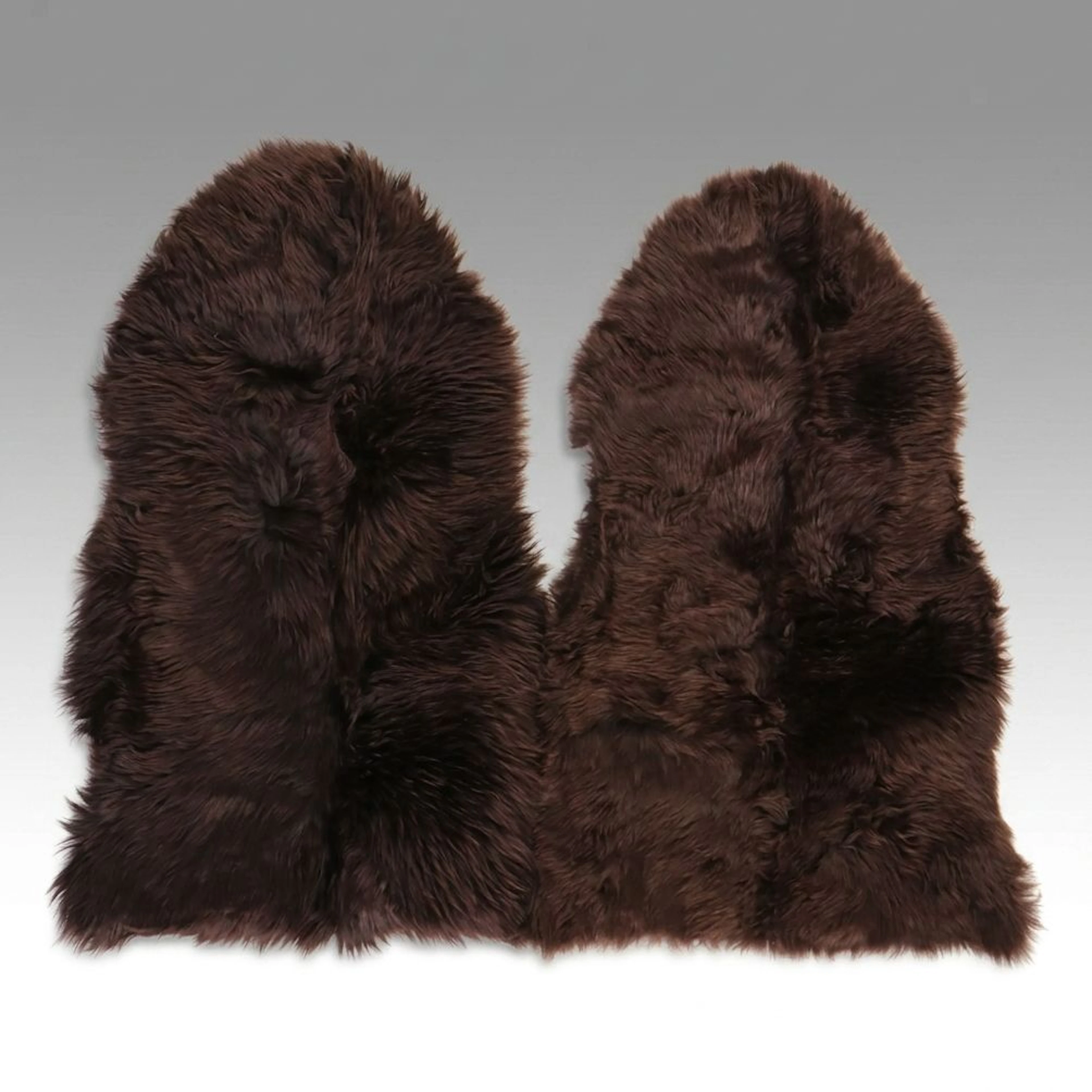 New Zealand Sheepskin Single Pelt Accent Rugs Chocolate