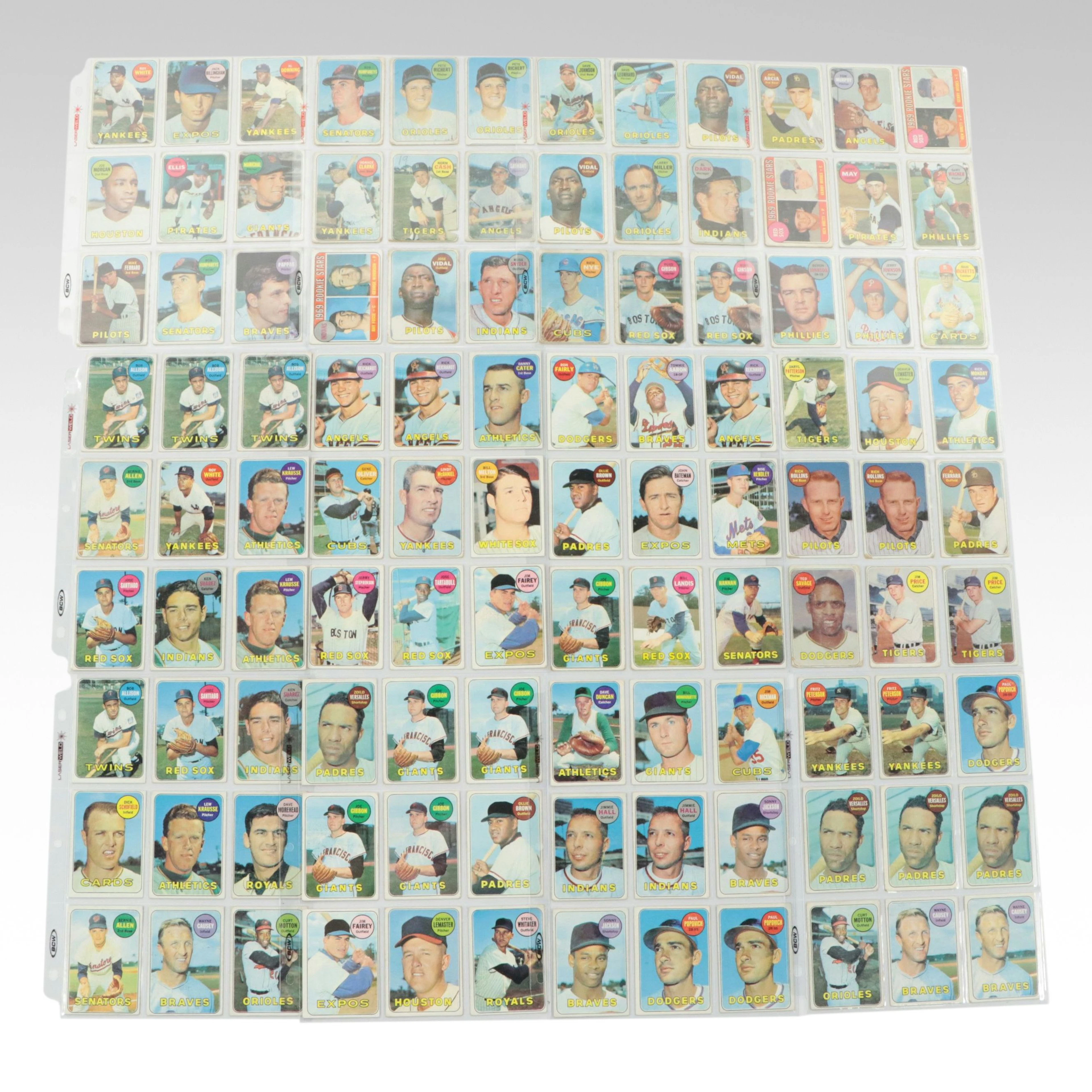 1969 Topps Baseball Cards Featuring Joe Morgan, Juan Marichal, and More