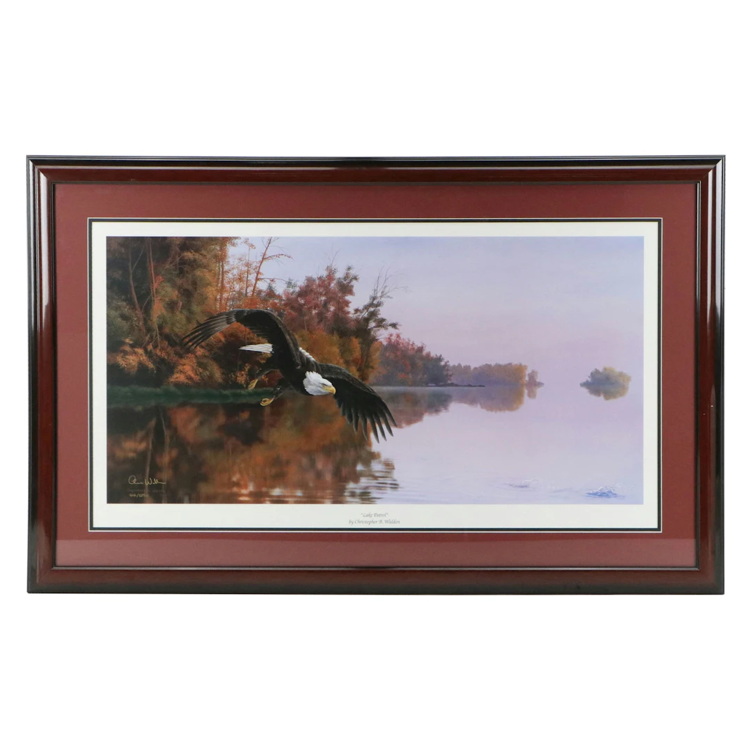 After Christopher Walden Wildlife Offset Lithograph "Lake Patrol," 21st Century