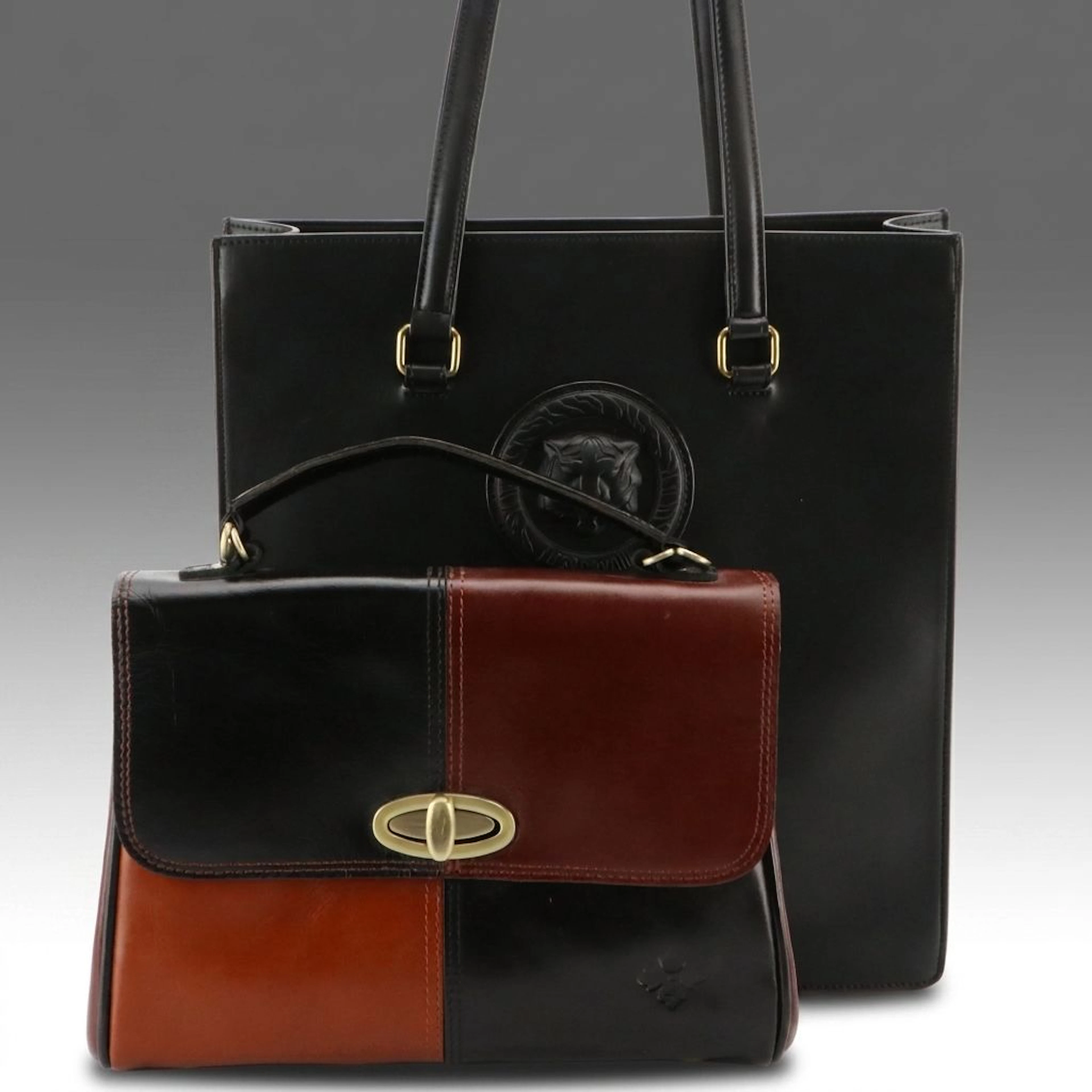 Just Cavalli Faux Leather Two-Way Tote Bag, Patricia Nash Colorblock