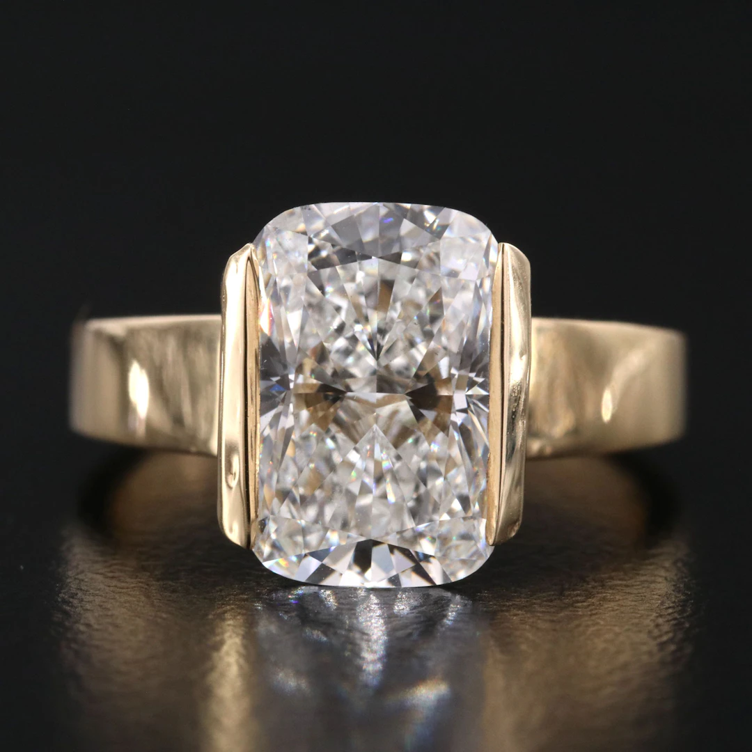 14K 4.03 CT Lab Grown Diamond Ring with IGI Report