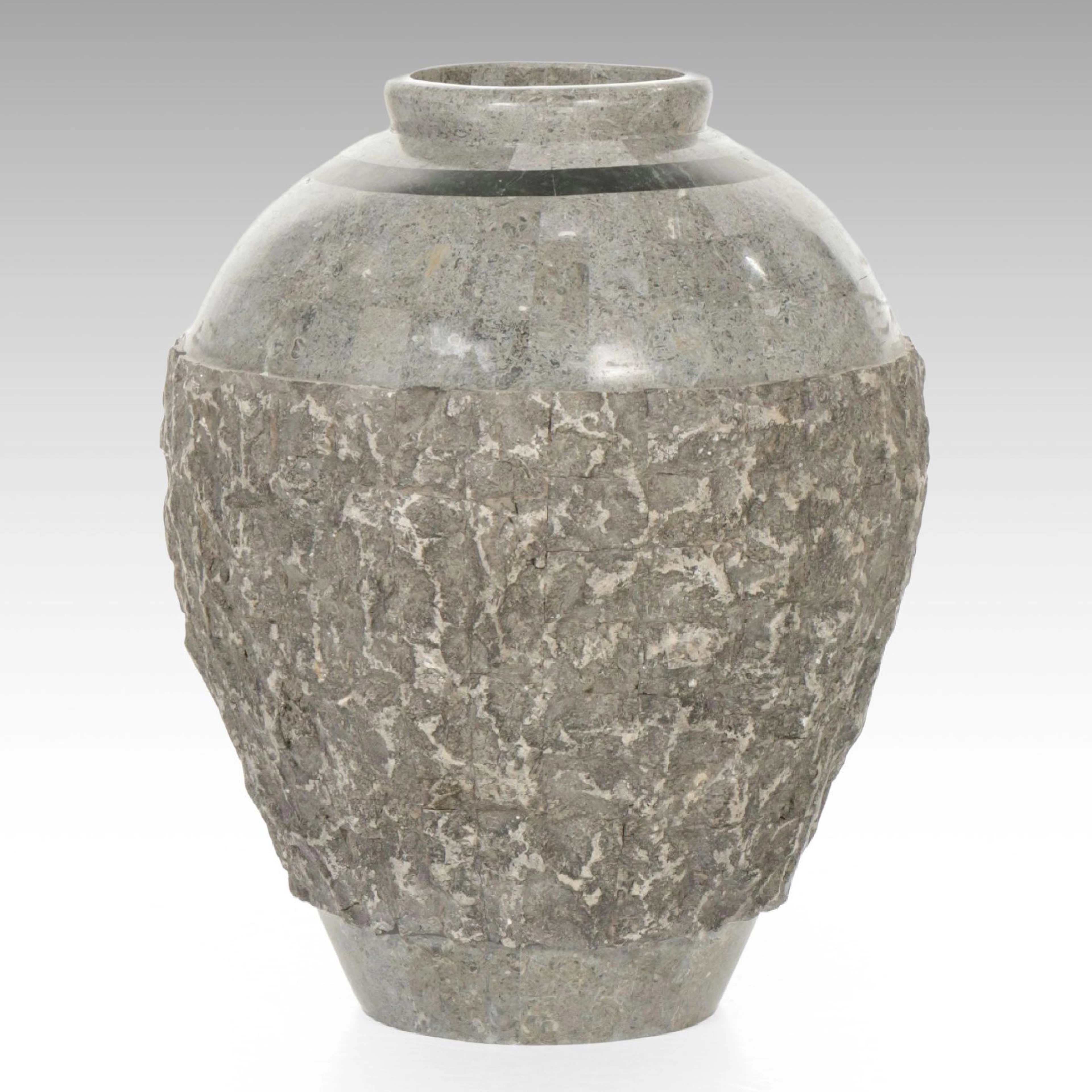 Faux Natural Stone 24" Floor Planter