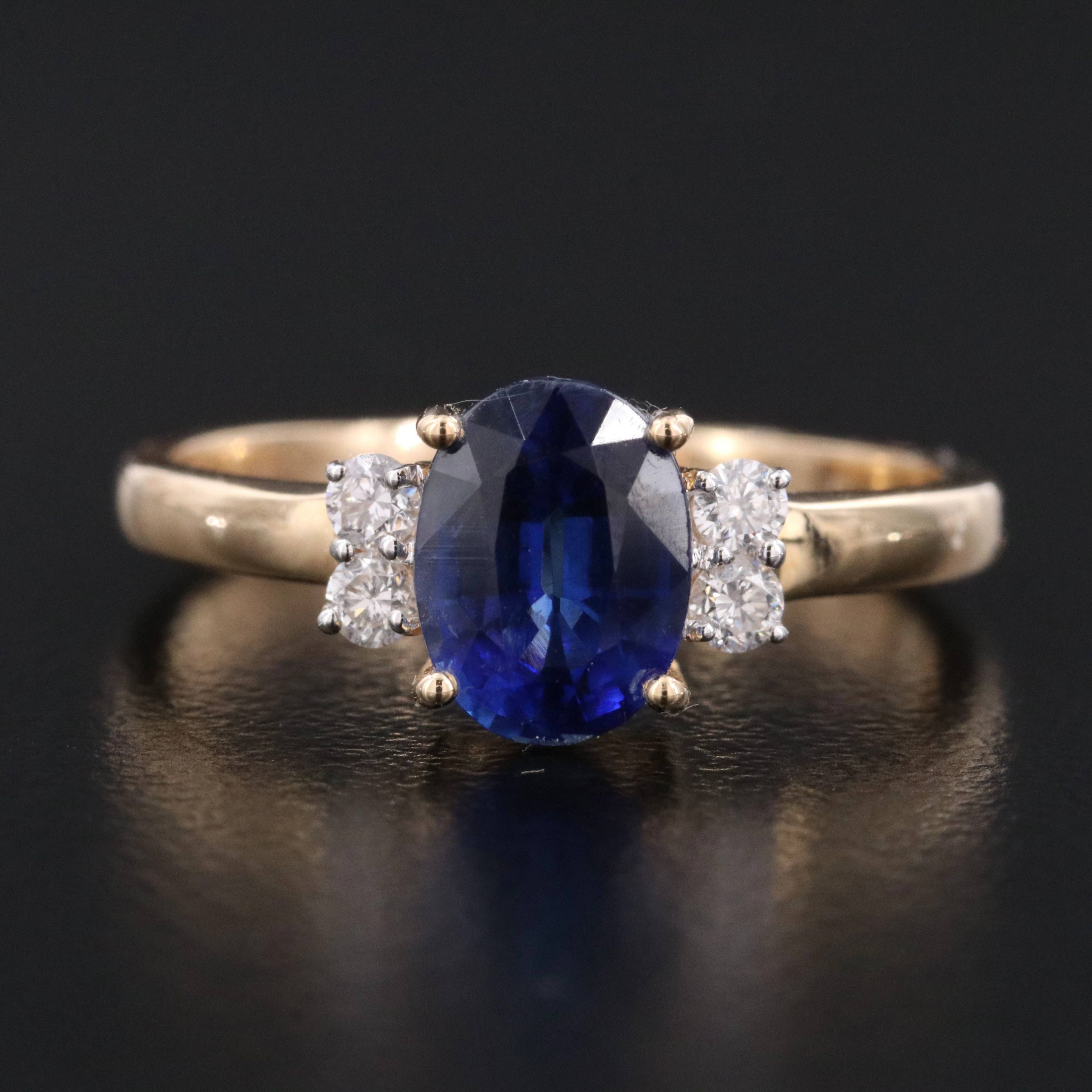 14K Kyanite and Diamond Ring