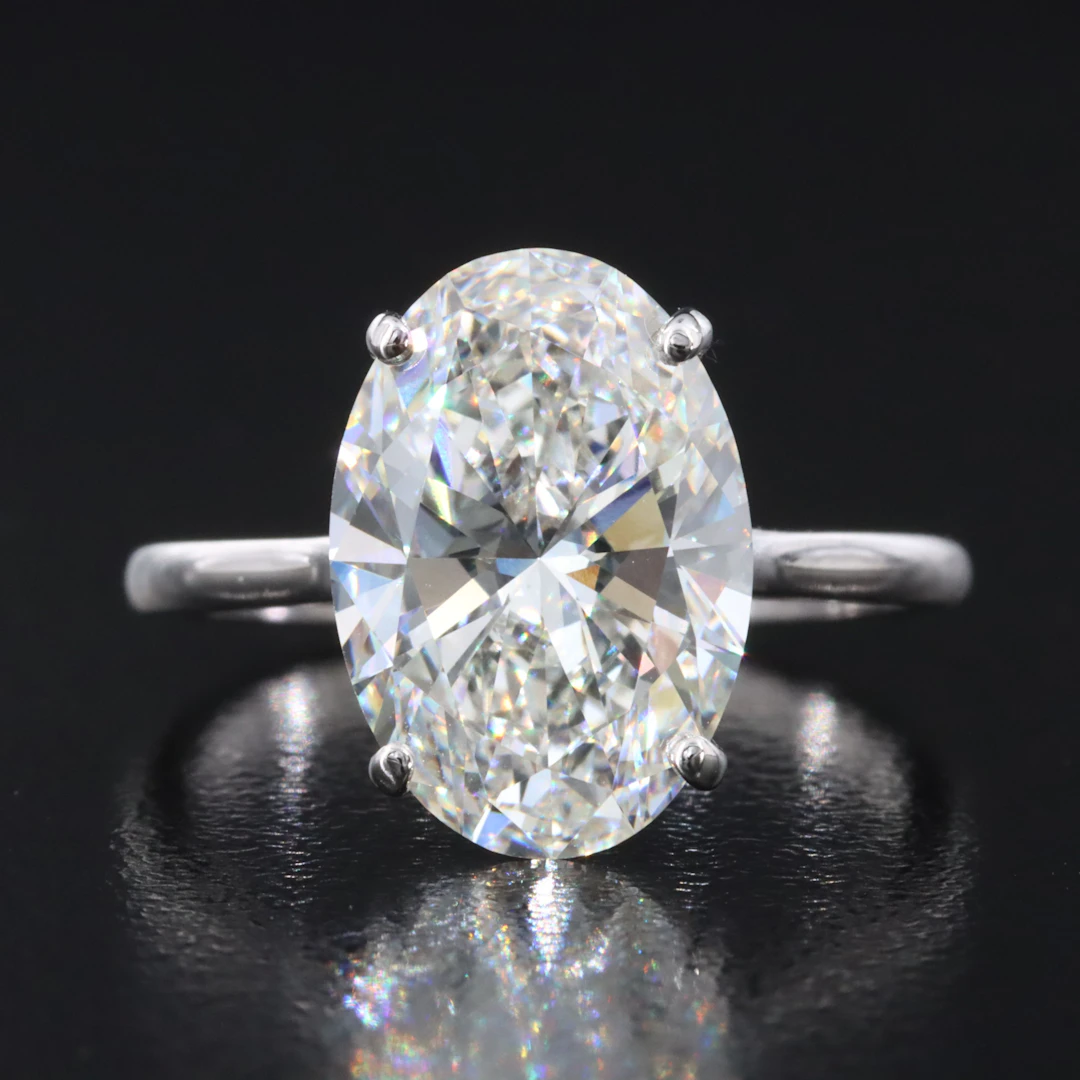14K 5.00 CT Lab Grown Diamond Ring with IGI Report