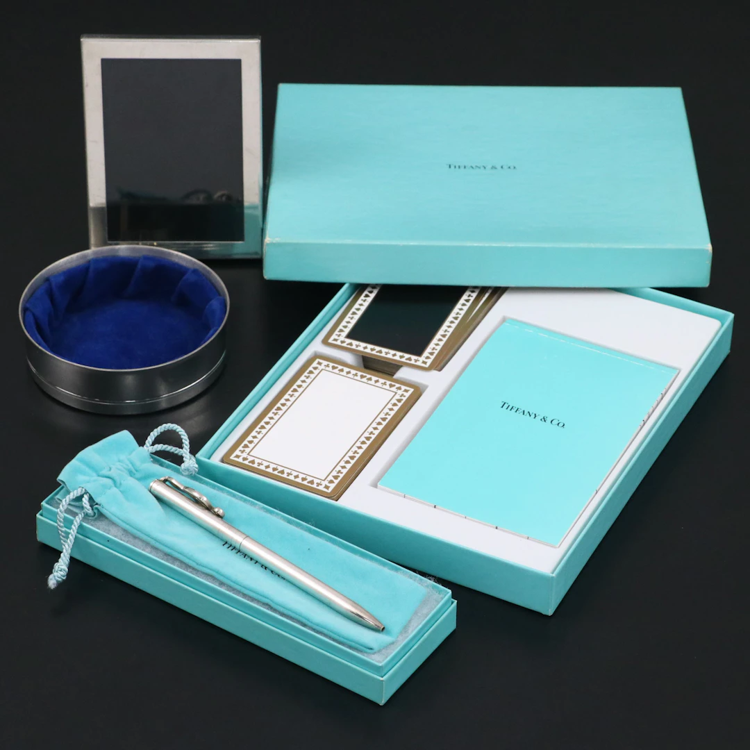 Tiffany & Co. Pewter Wine Coaster and Picture Frame with More Décor