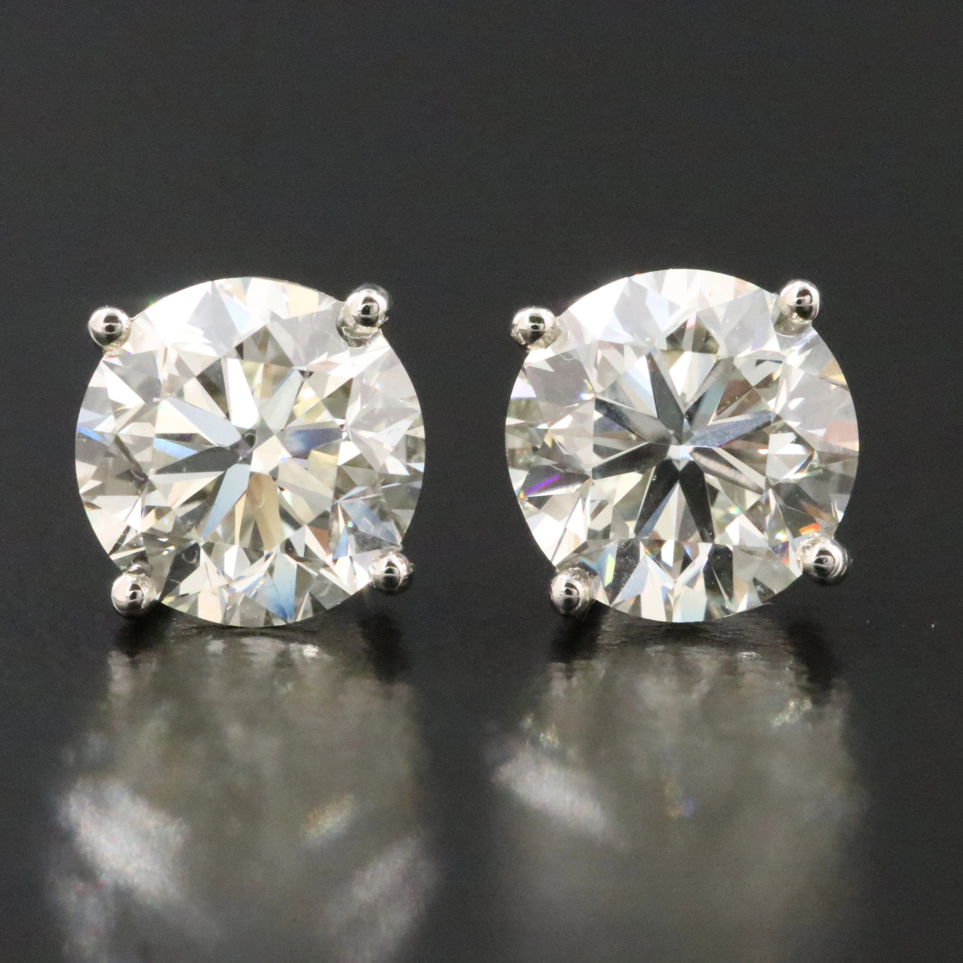 Platinum 3.00 CTW Diamond Stud Earrings
