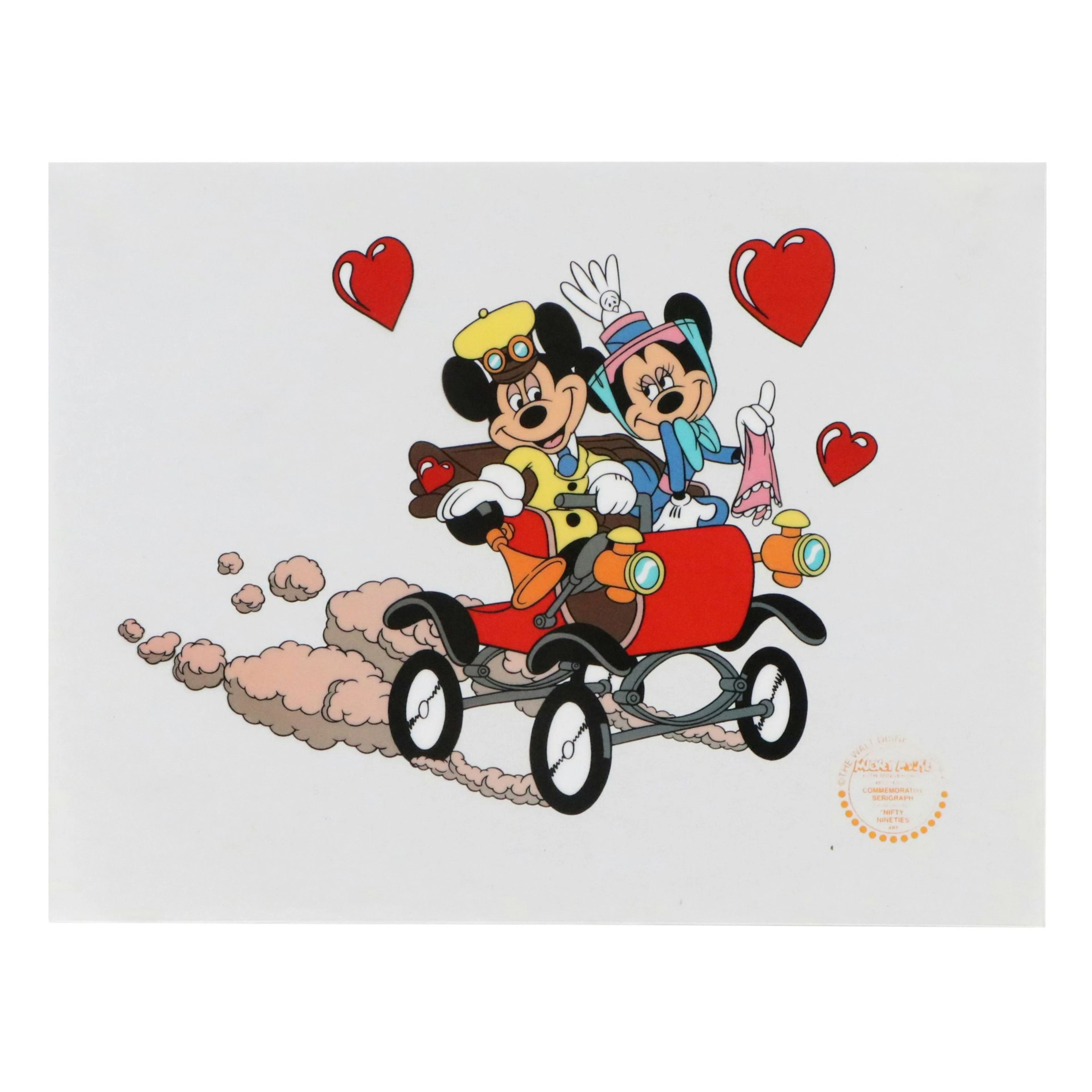 Disney Mickey Mouse Offset Lithograph Sericel "Nifty Nineties," Circa 1988