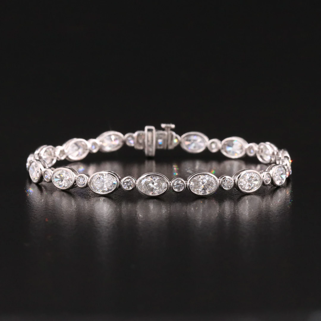14K 8.00 CTW Lab Grown Diamond Bracelet with IGI Report
