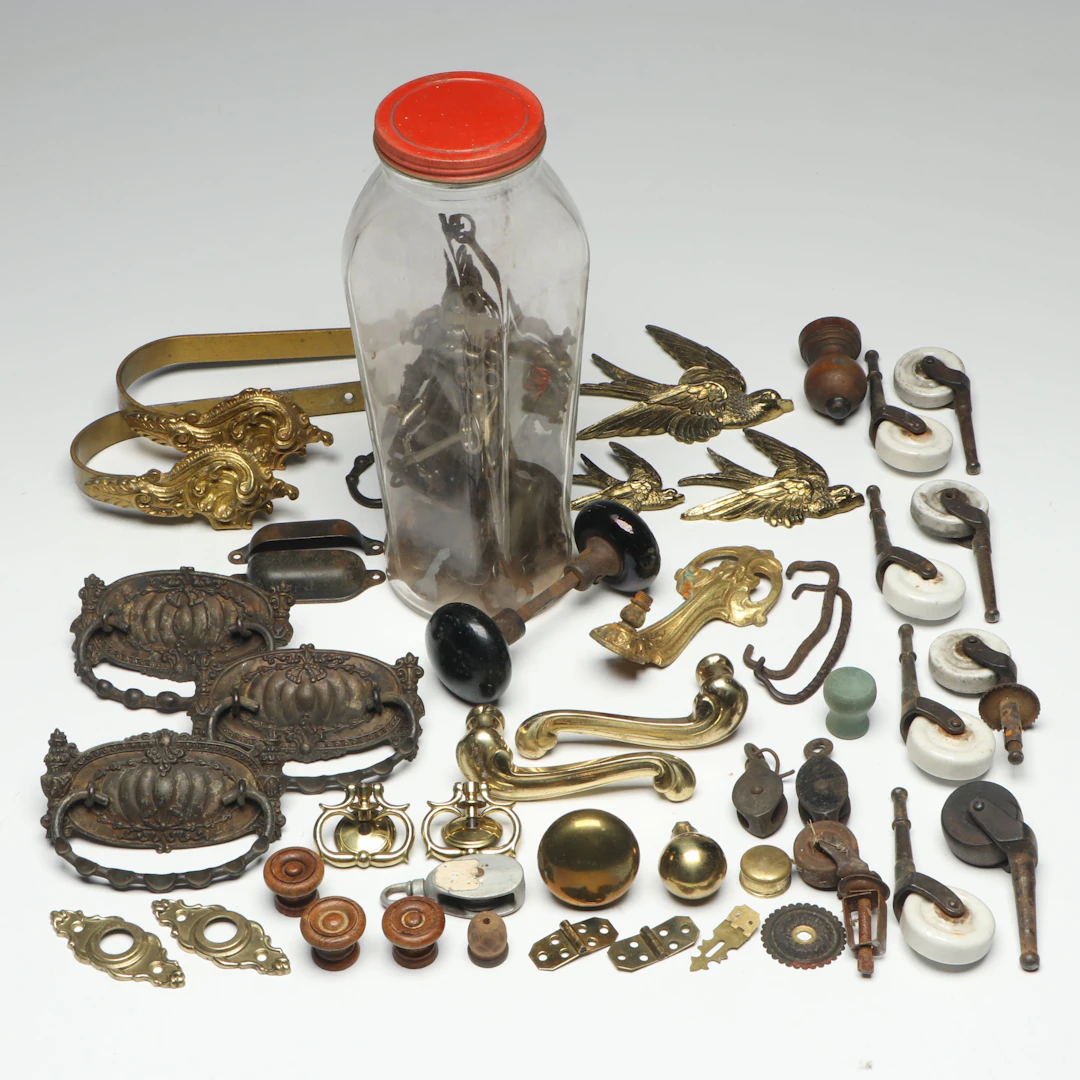 Victorian Pulls with Keys and Other Hardware