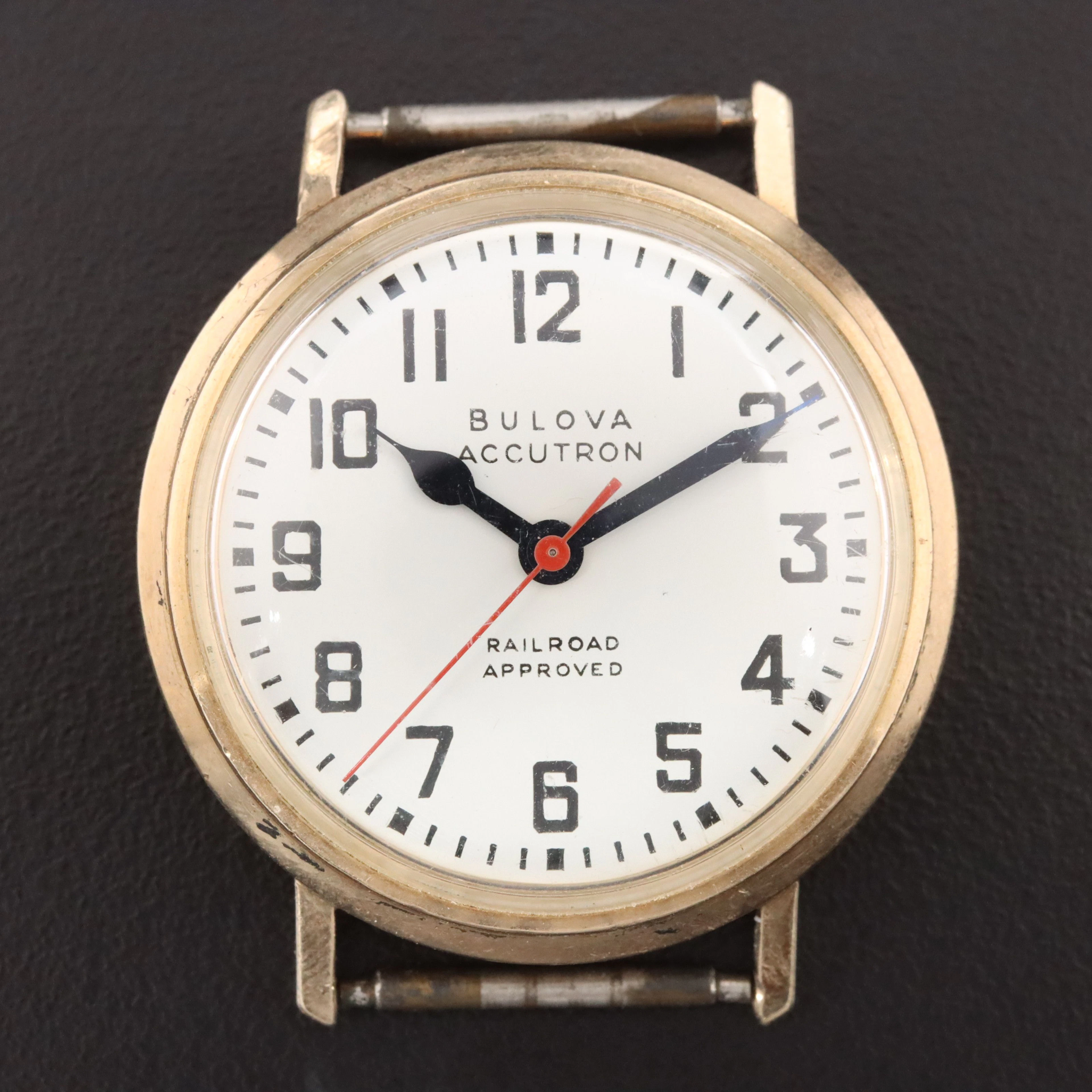 Bulova Accutron Railroad Approved Tuning Fork Gold Tone Watch