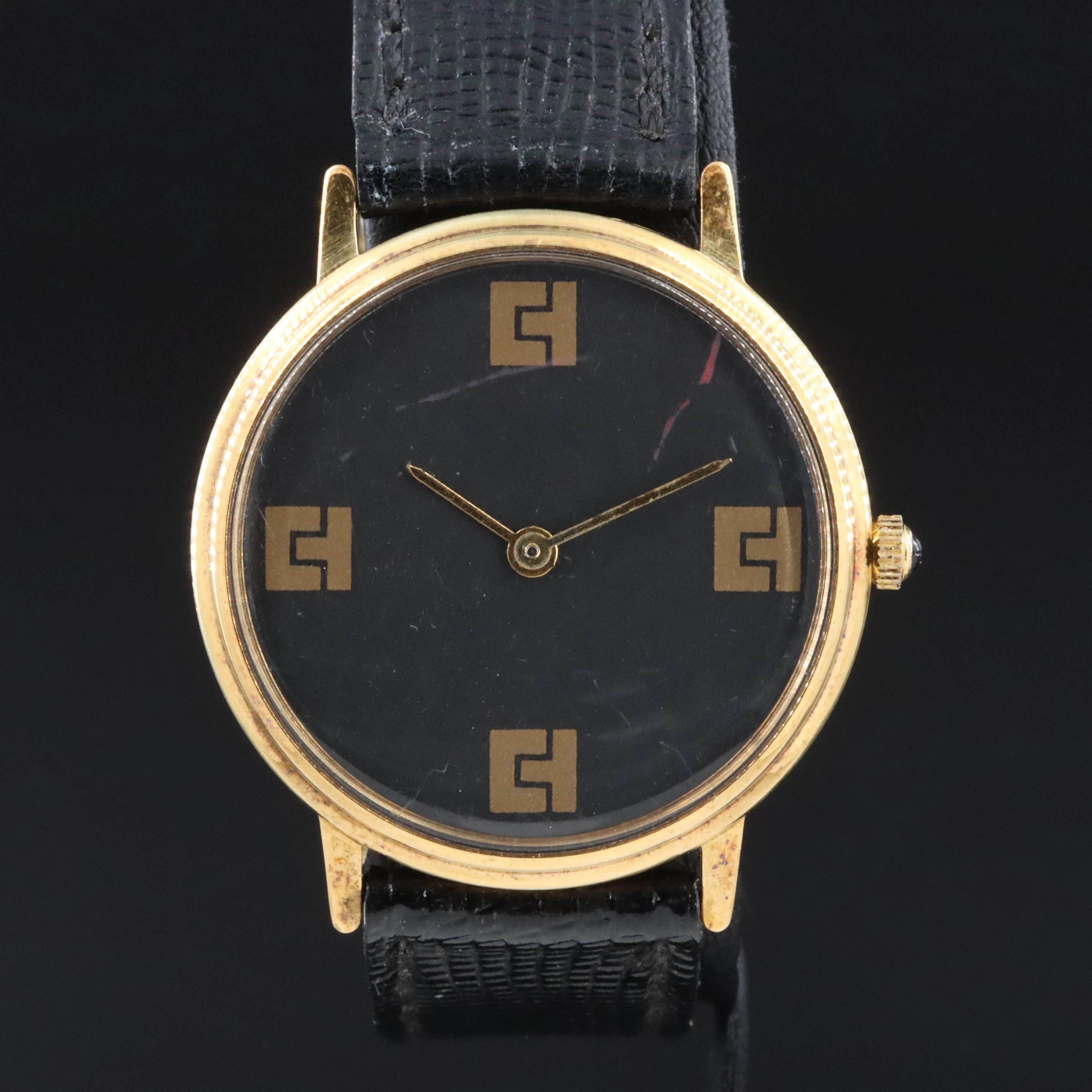 Prestige Time Co. Mid-Century Geometric Gold-Tone Quartz Watch