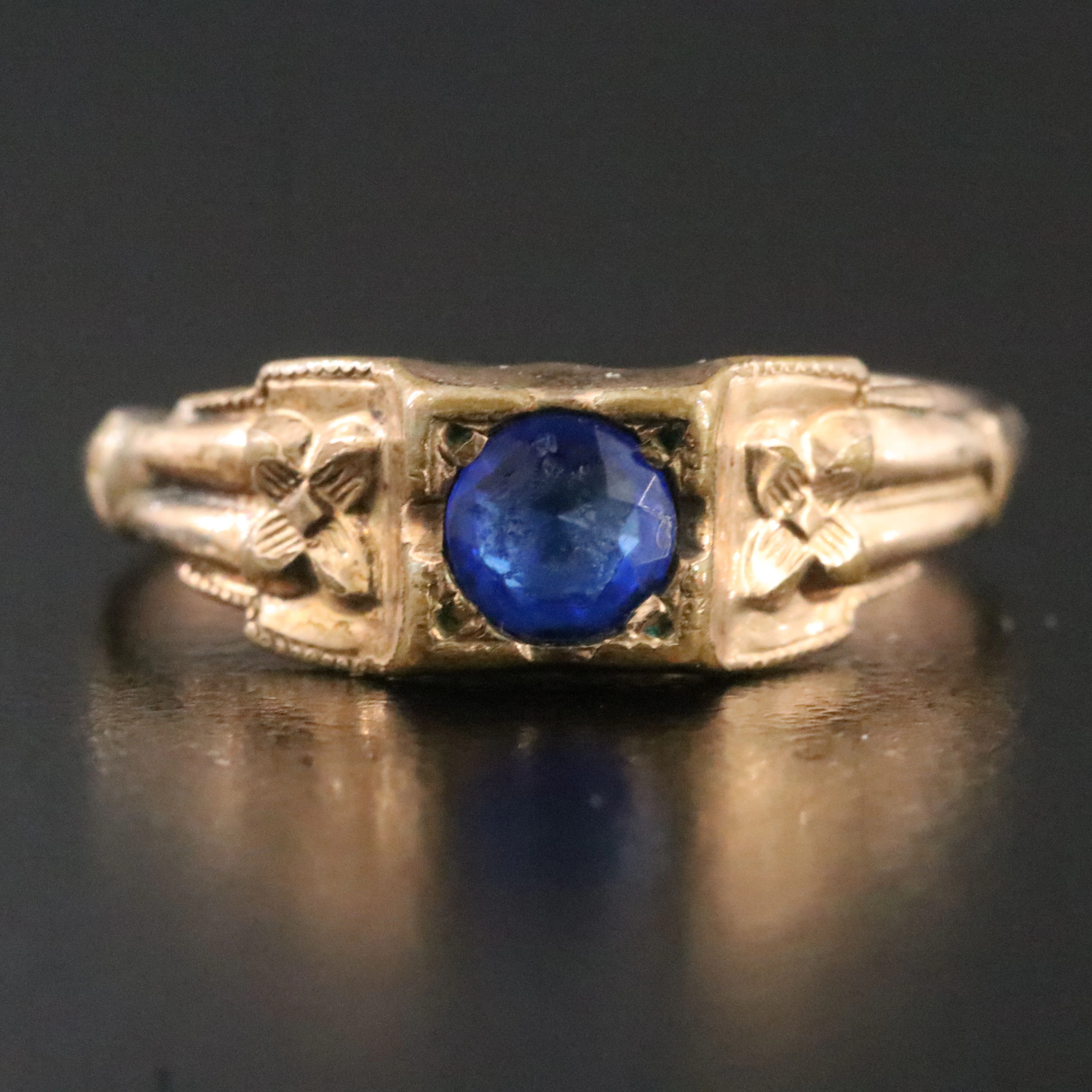 Rose Tone Ring with Glass
