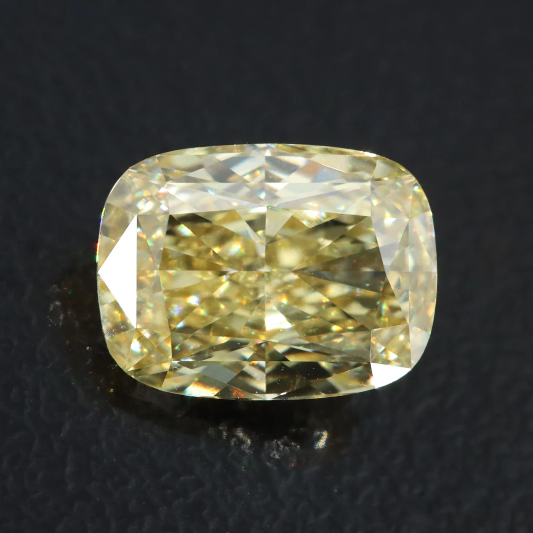 Loose 2.52 CT Fancy Intense Yellow Lab Grown Diamond with IGI Report