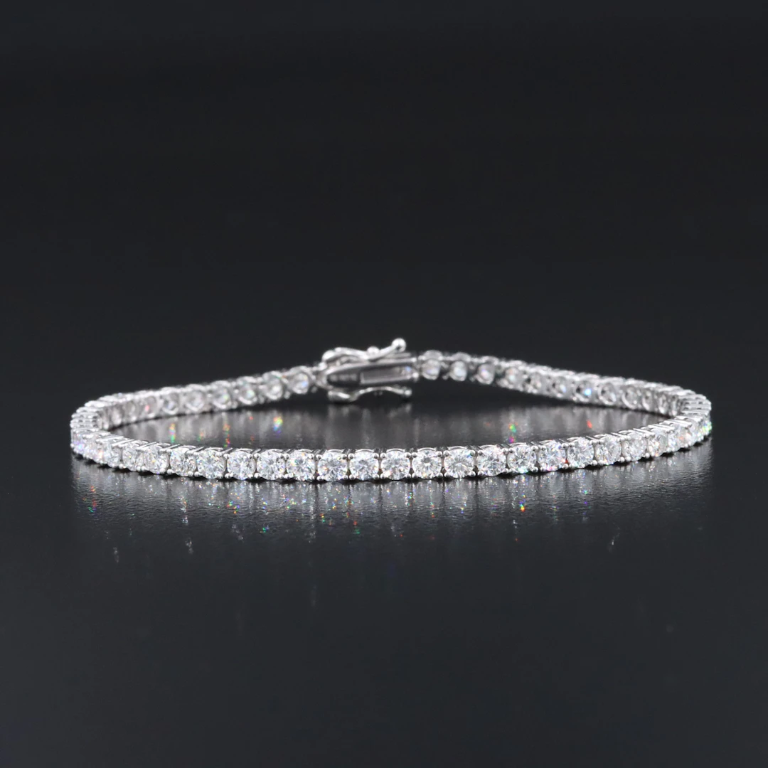 Sterling 4.64 CTW Lab Grown Diamond Line Bracelet