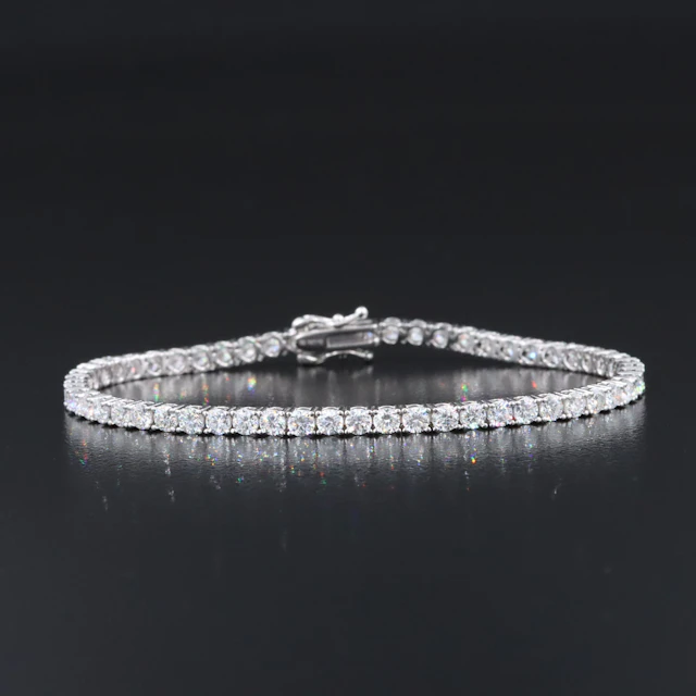 Sterling 4.64 CTW Lab Grown Diamond Line Bracelet