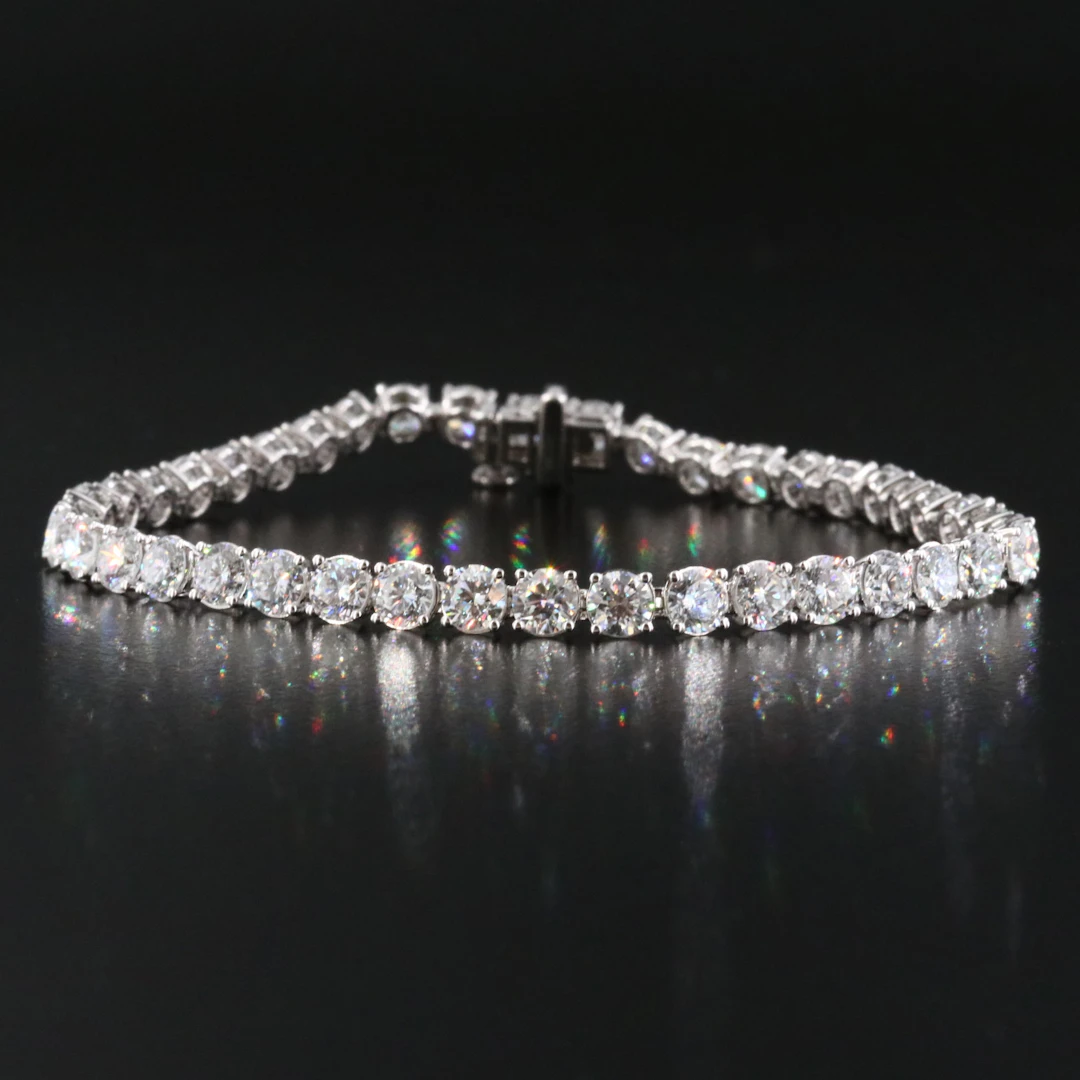 14K 10.08 CTW Lab Grown Diamond Line Bracelet