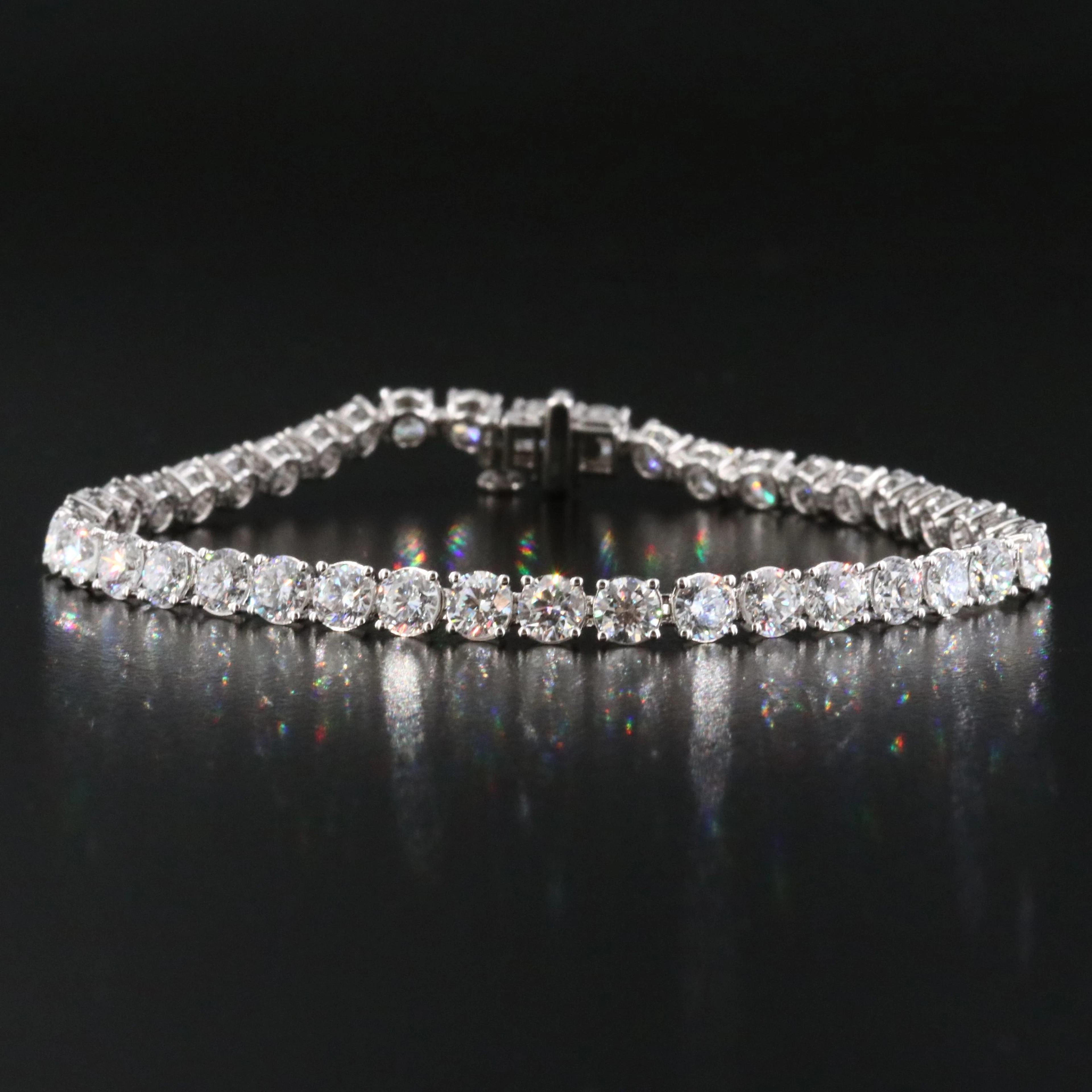 14K 10.08 CTW Lab Grown Diamond Line Bracelet