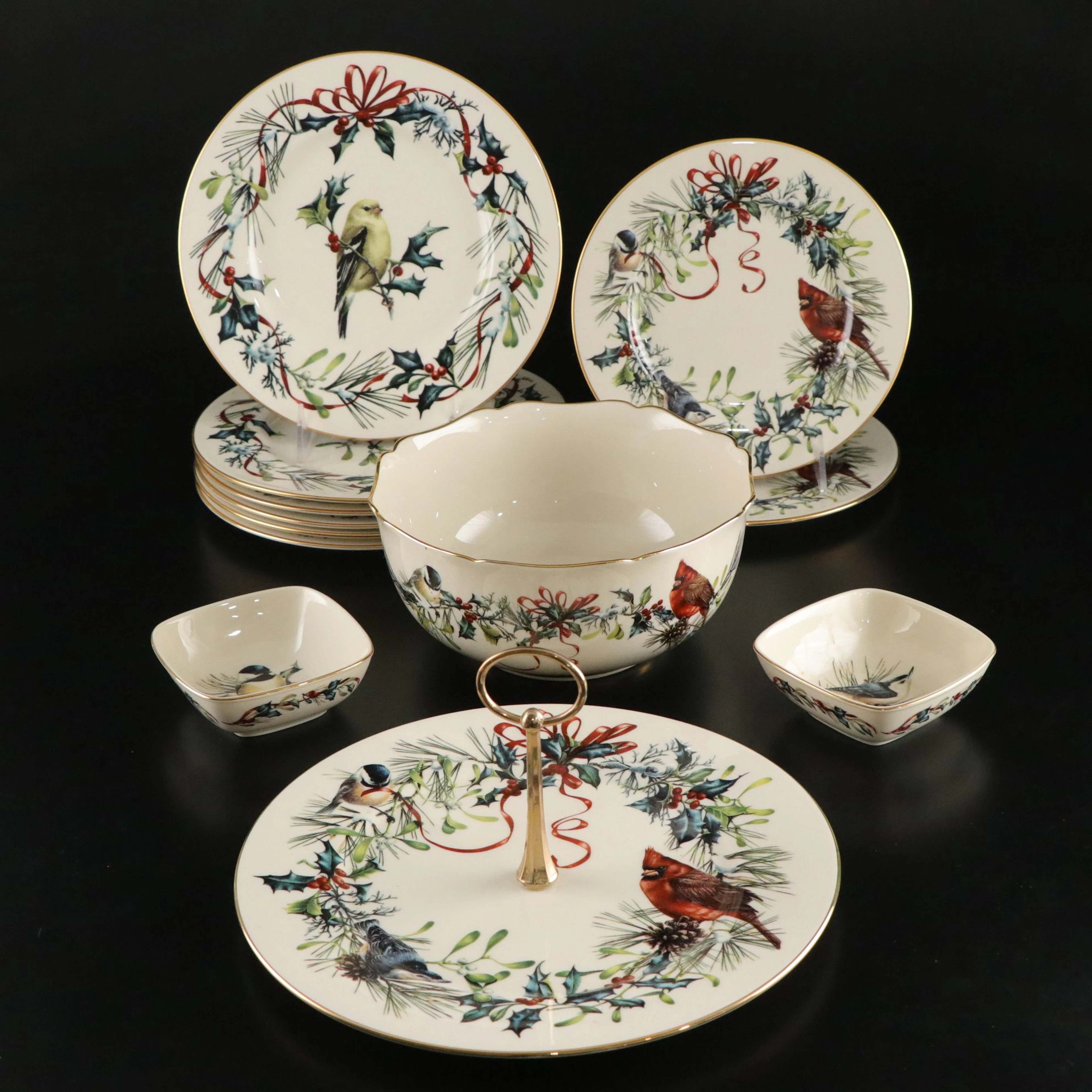 Lenox "Winter Greetings" Ivory China Bowls, Plates and More Serveware