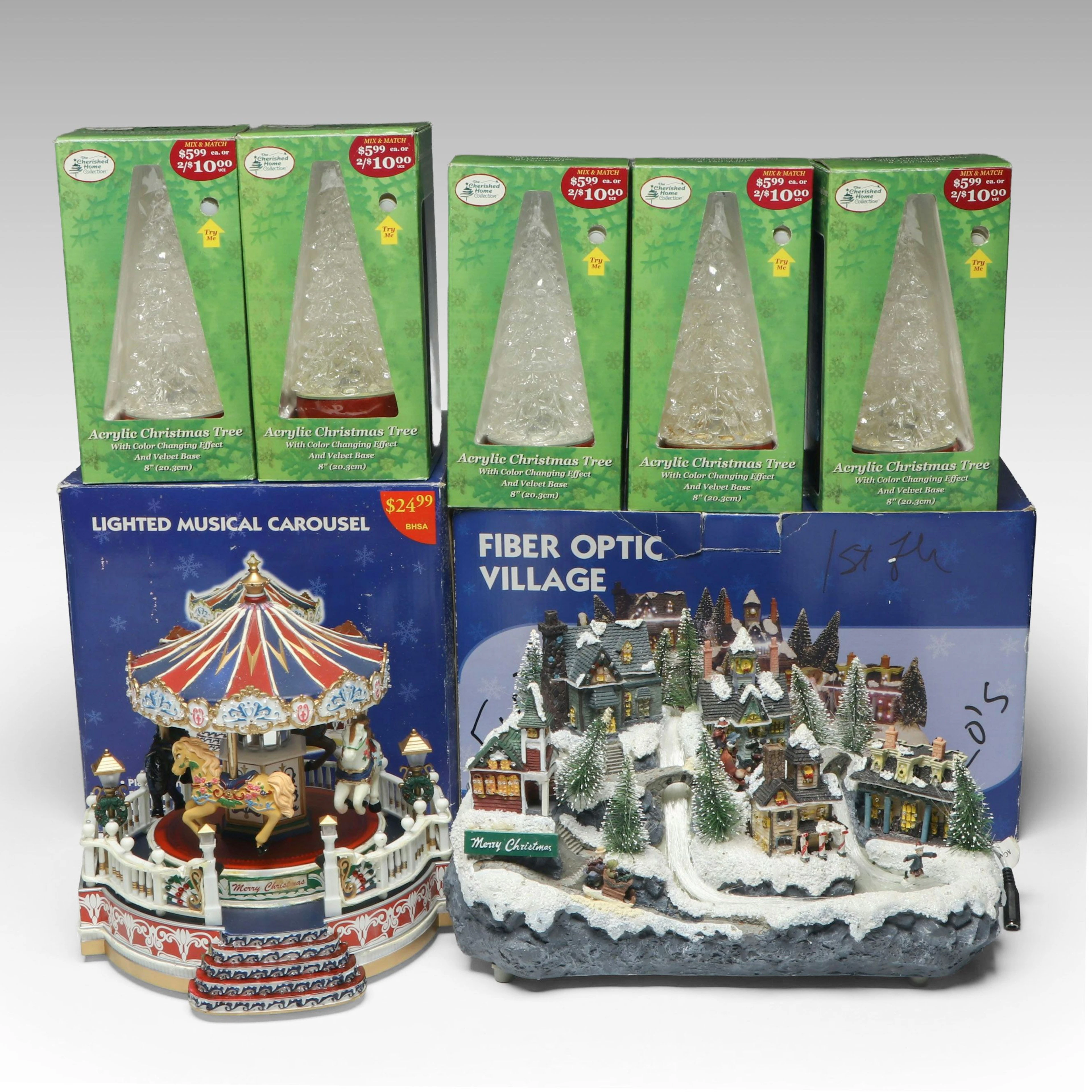 The Cherished Home Collection Illuminating Christmas Trees with More Décor