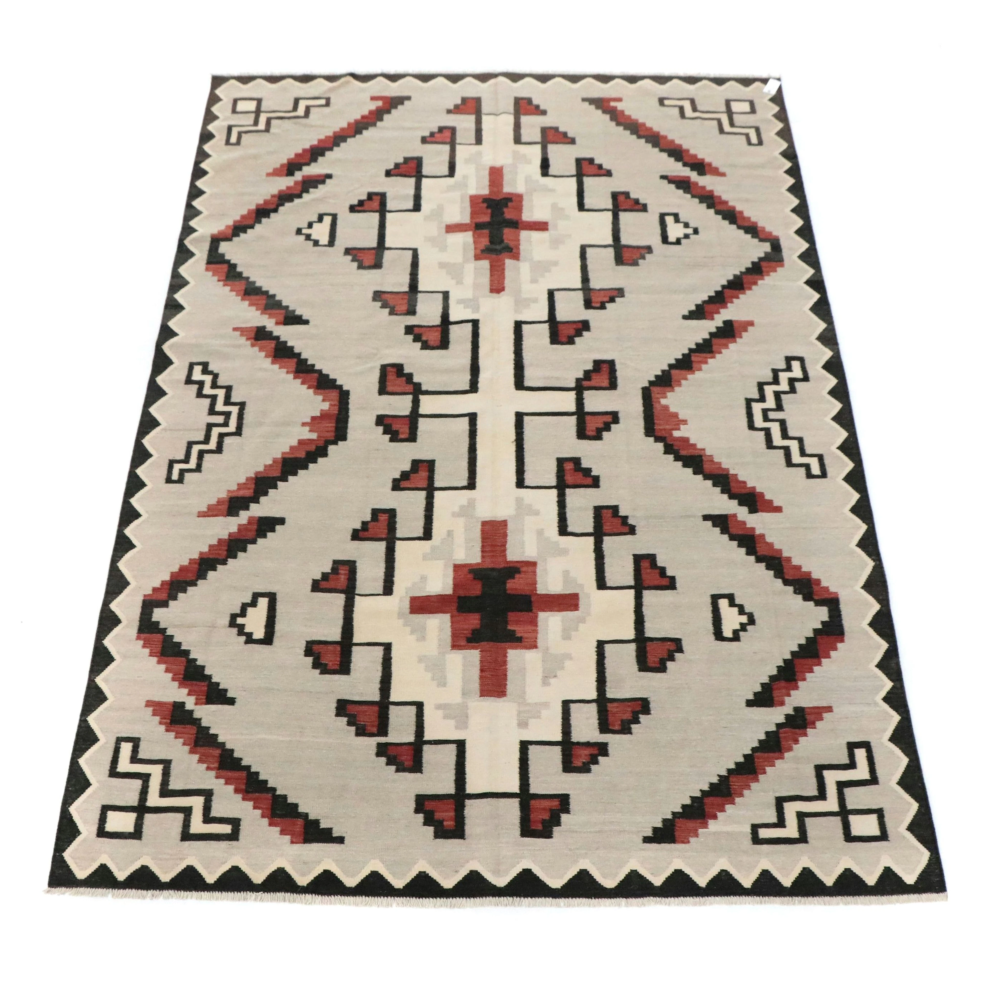 8'9 x 12'5 Handwoven Pakistani Southwestern Style Kilim Area Rug