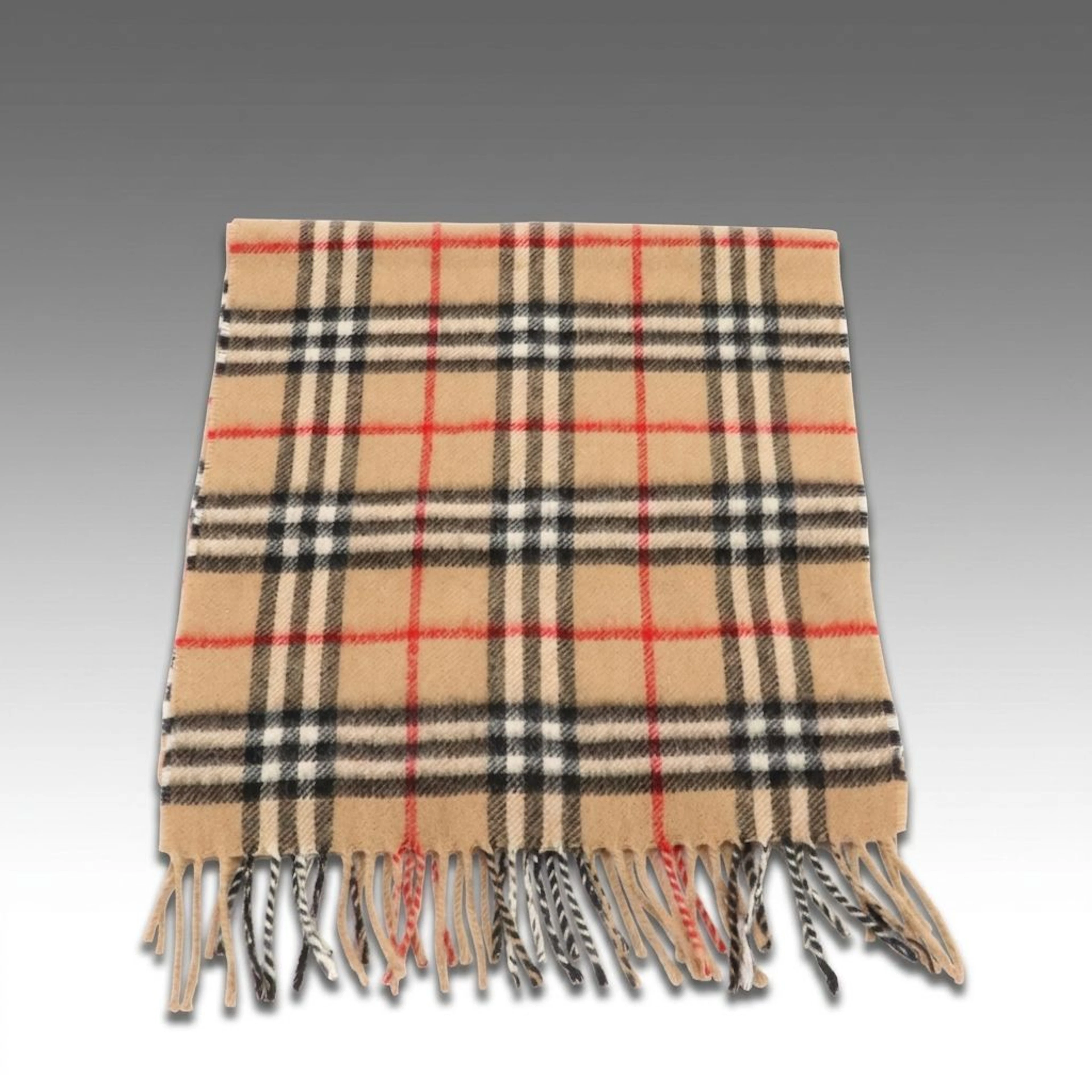Burberrys of London Nova Check Lambswool Fringe Scarf