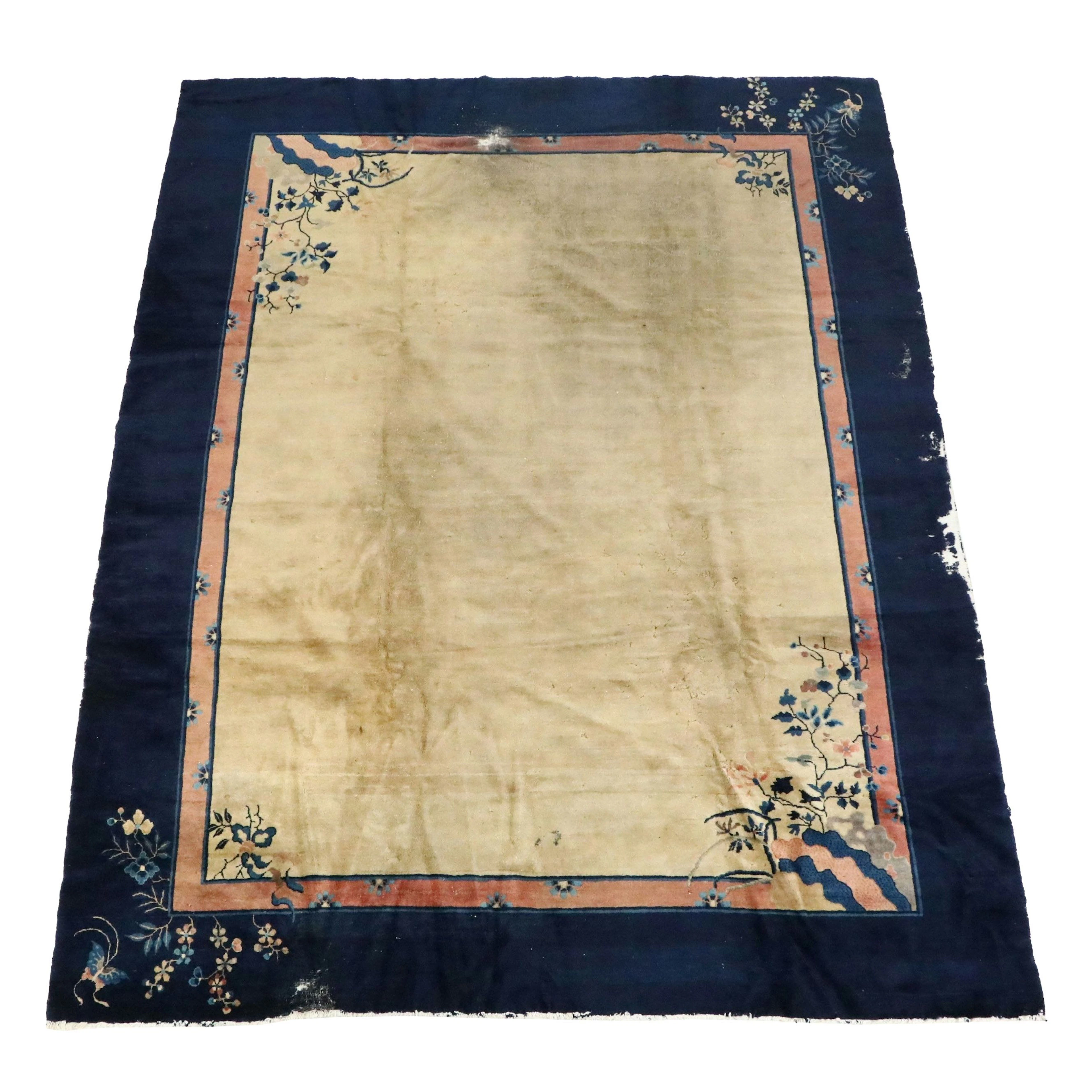 9'1 x 11'8 Hand-Knotted Chinese Nichols Art Deco Area Rug