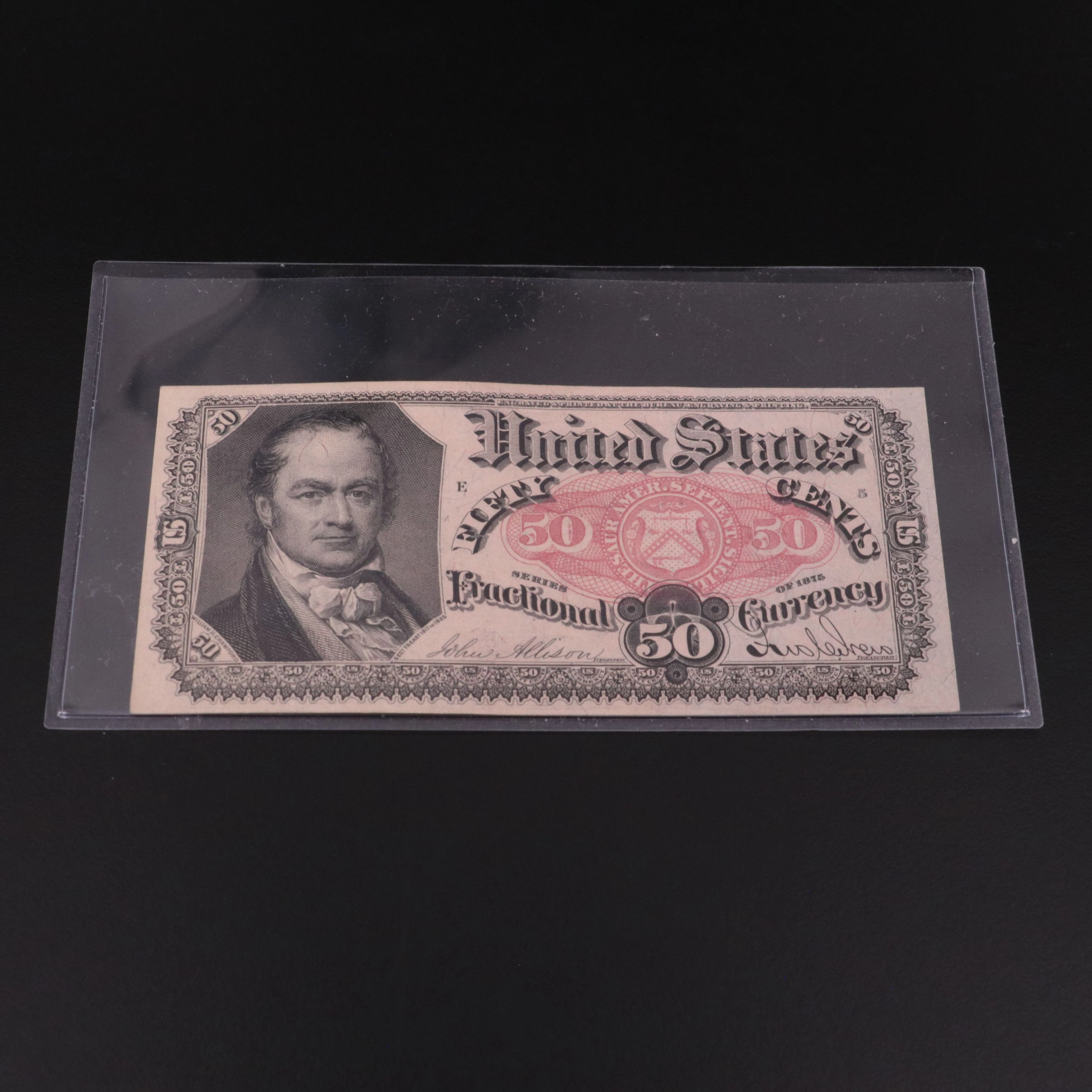 1875 Fifth Issue fifty Cent Fractional Currency Note