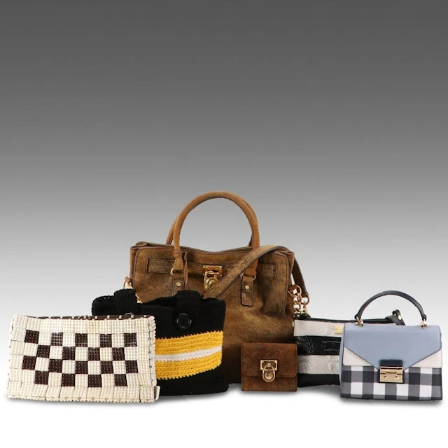 Michael Kors Distressed Leather Hamilton & Sloan Two-Way Satchel With