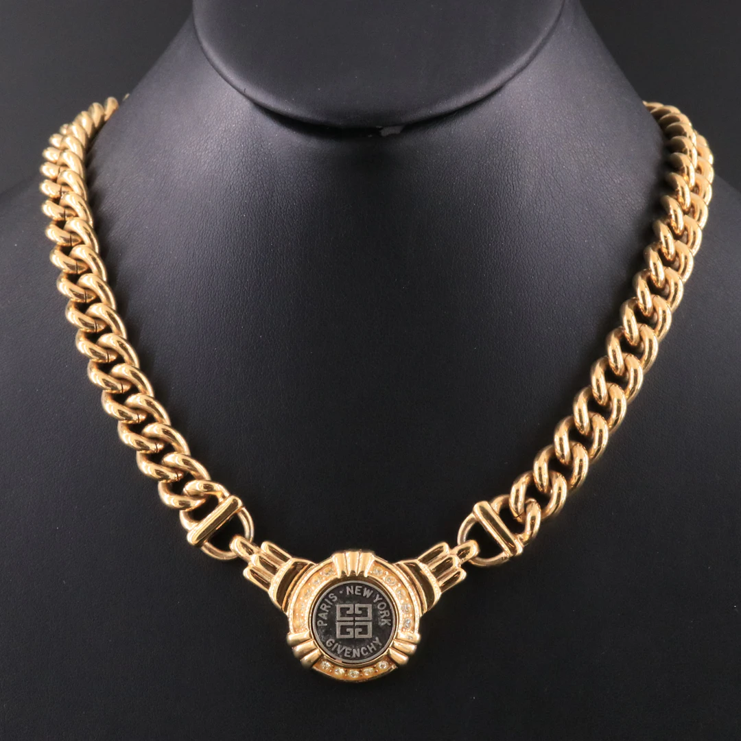 Givenchy Crystal Medallion Necklace
