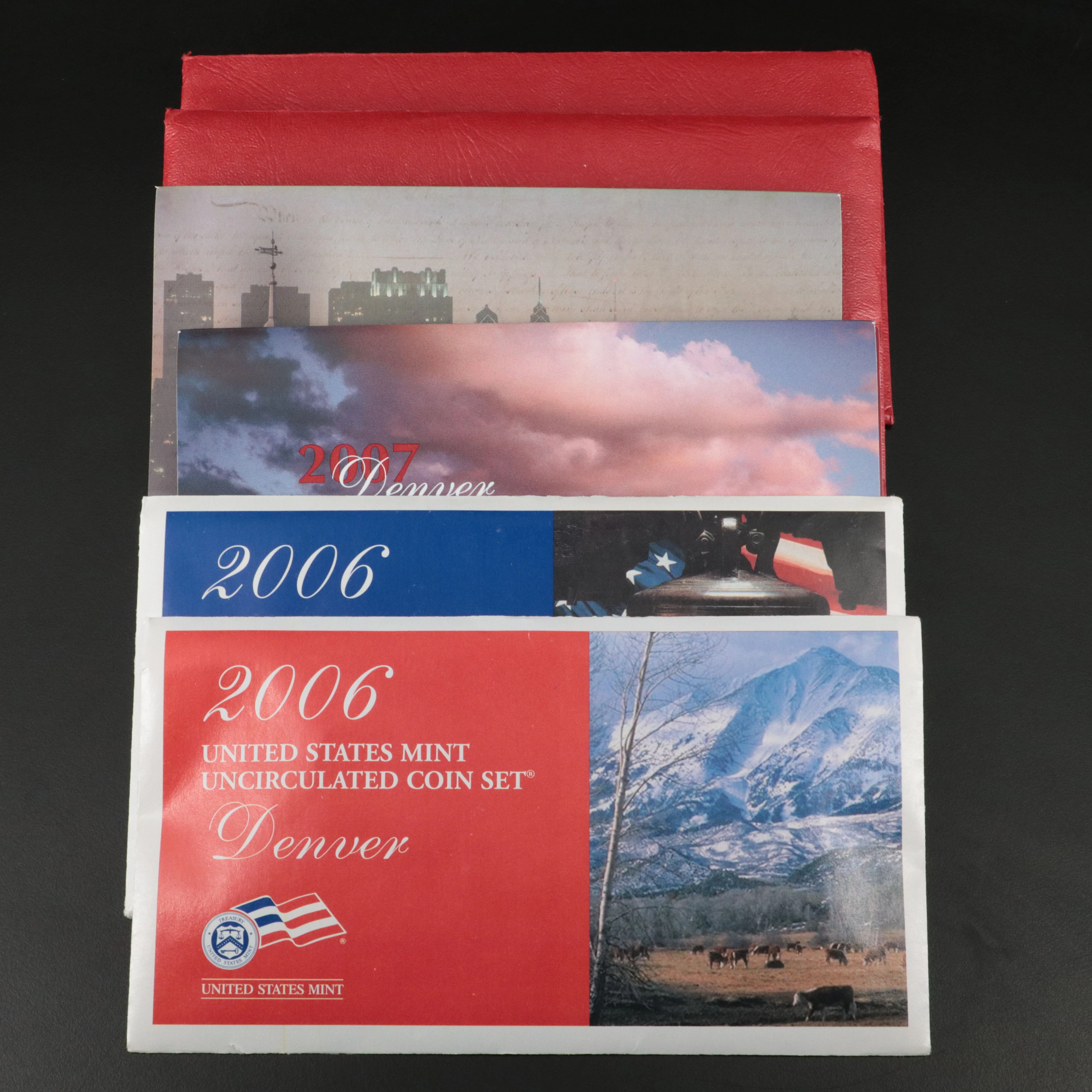 Two U.S. Modern Mint Sets and Two 1976 Bicentennial Silver Coin Sets