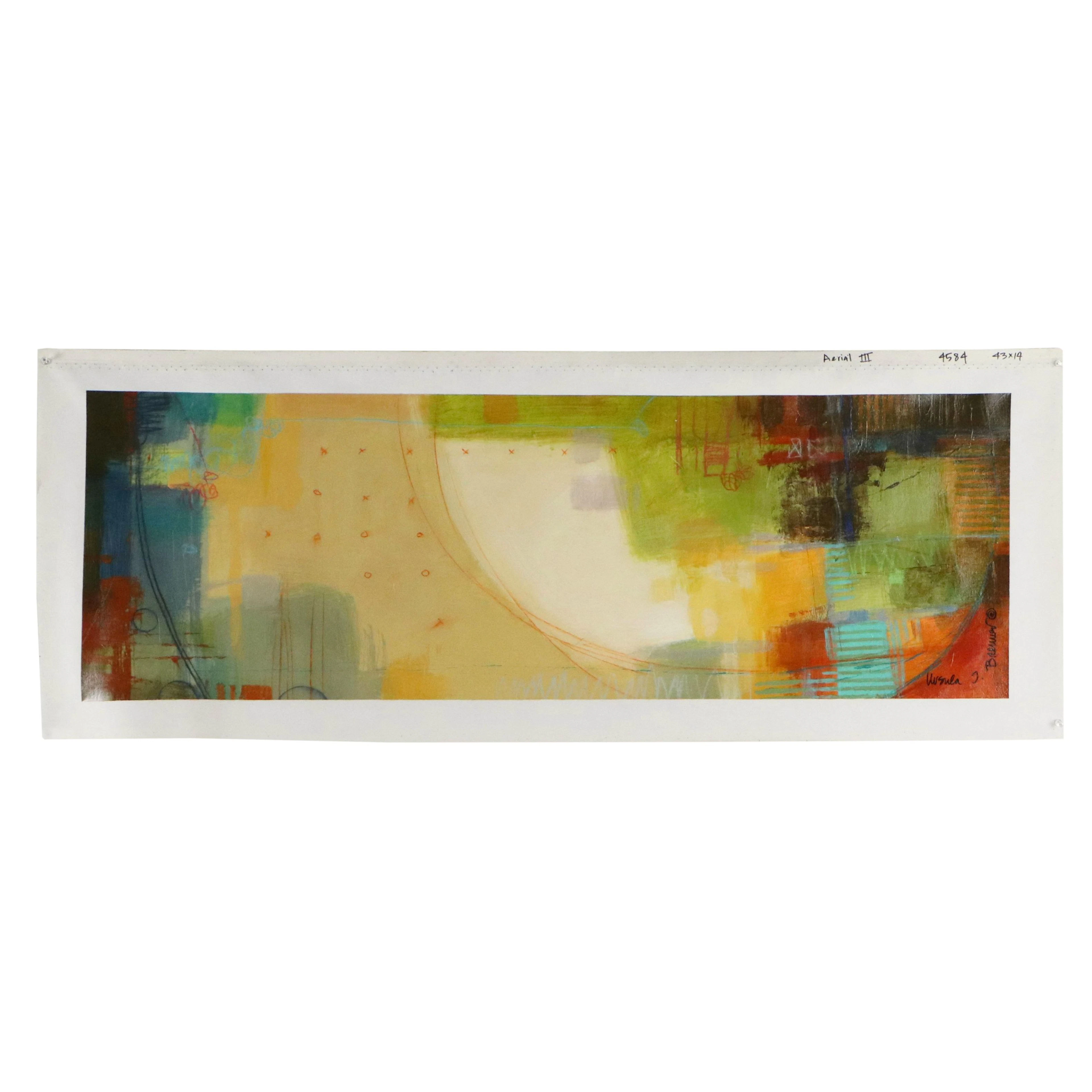 Ursula J. Brewer Abstract Painting "Aerial lll," 21st Century