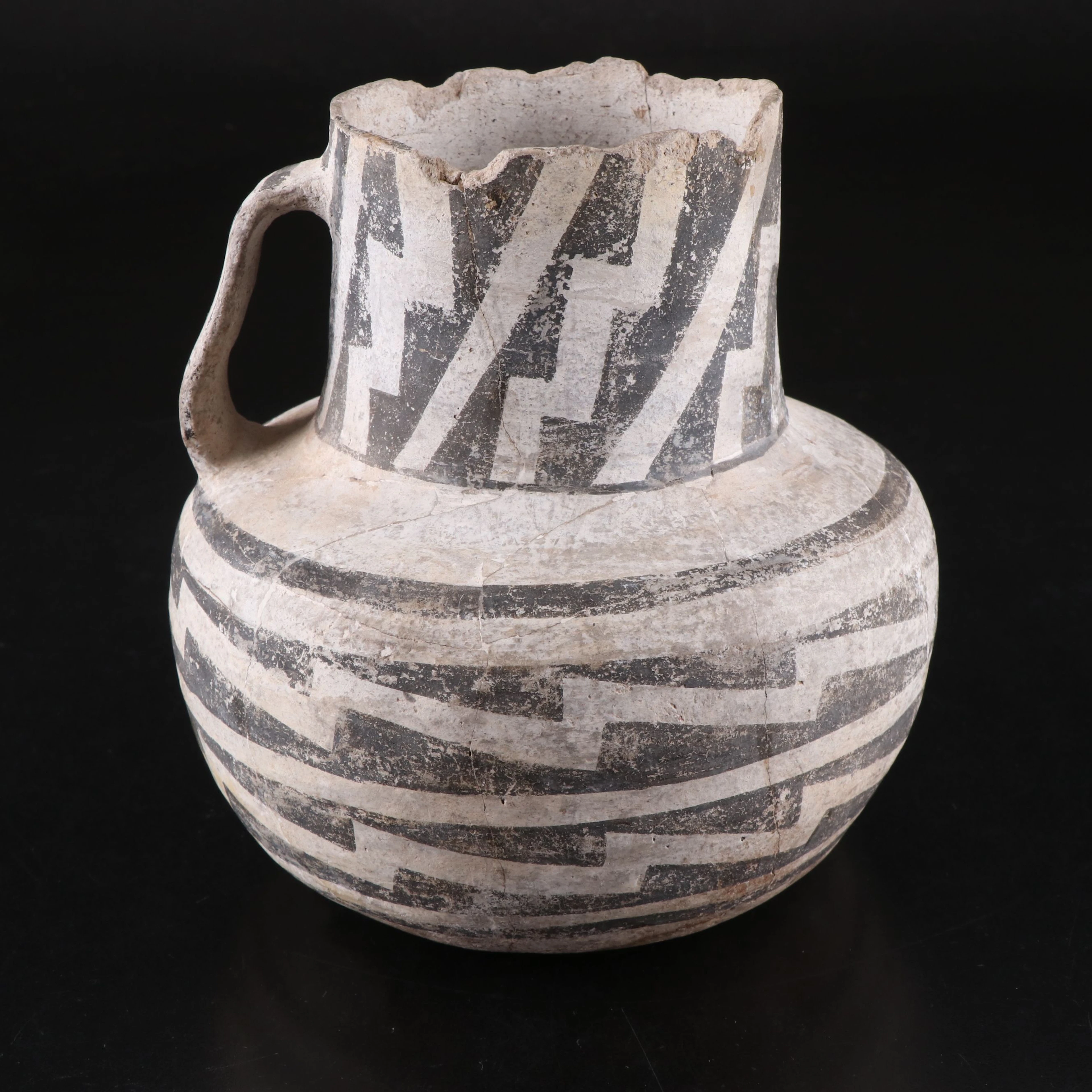 Mesa Verde Ancestral Puebloan Black on White Pitcher, Circa 1100–1300