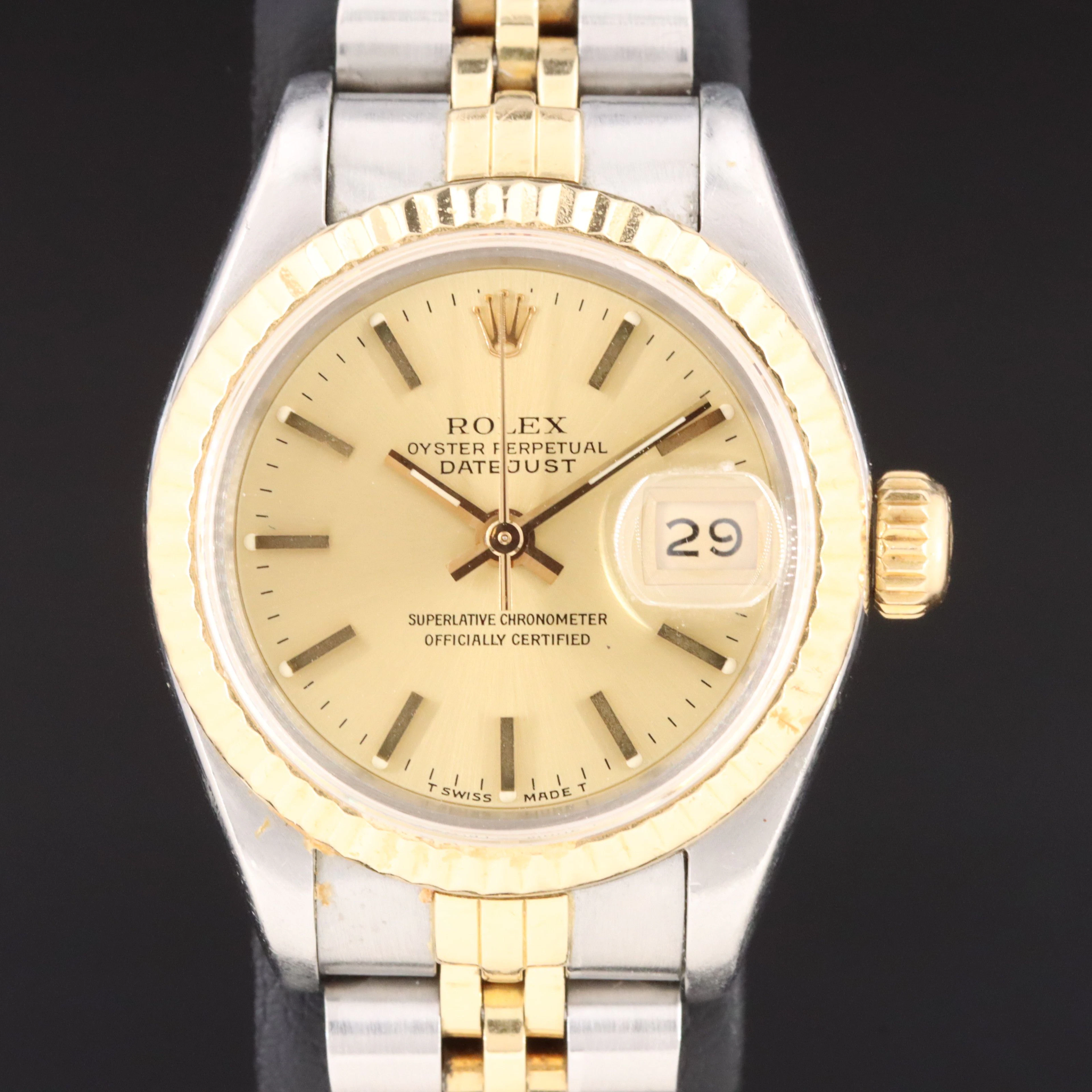 1989 Rolex Oyster Perpetual Datejust Model 69173 Watch