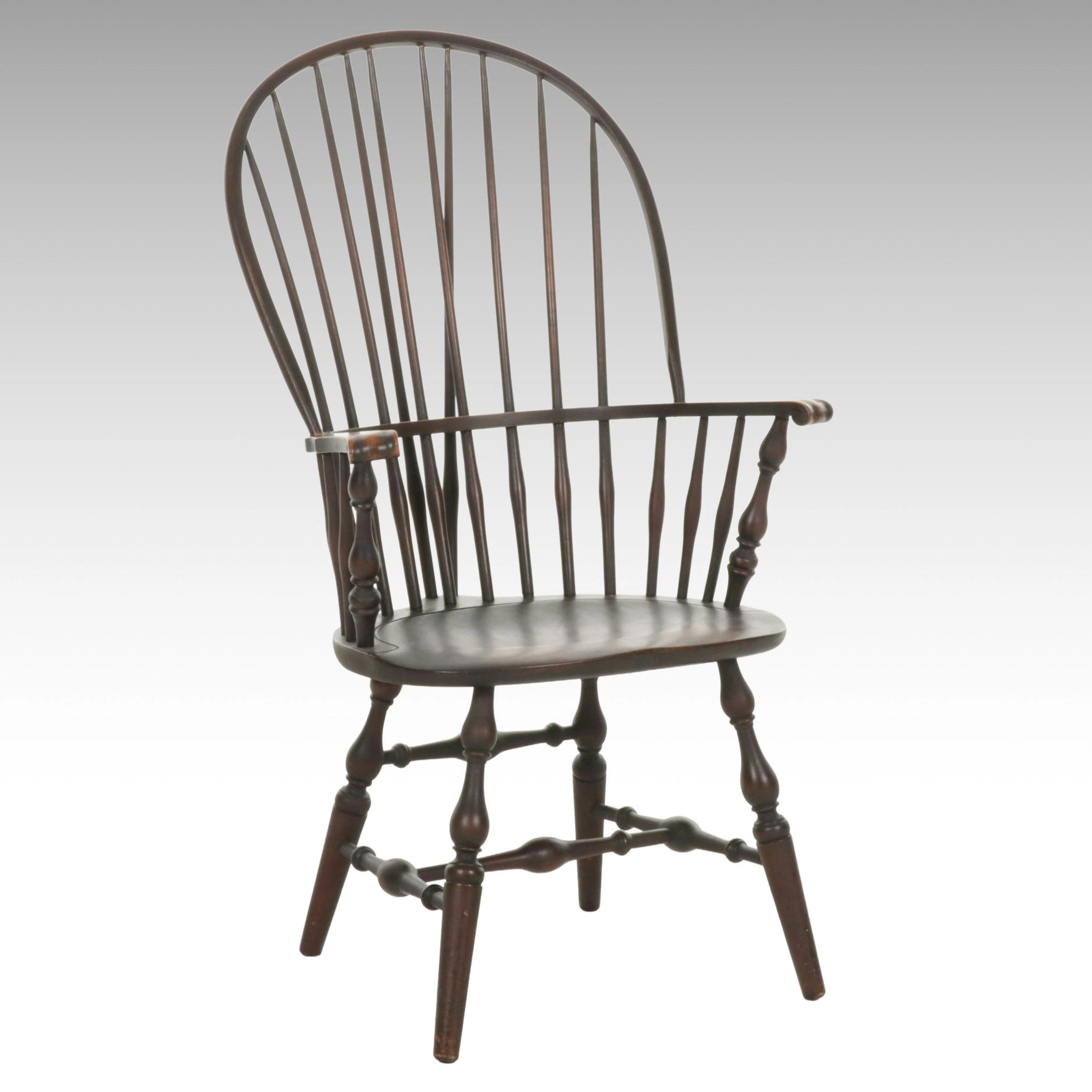 Brace-Back Windsor Chair, Late 20th Century
