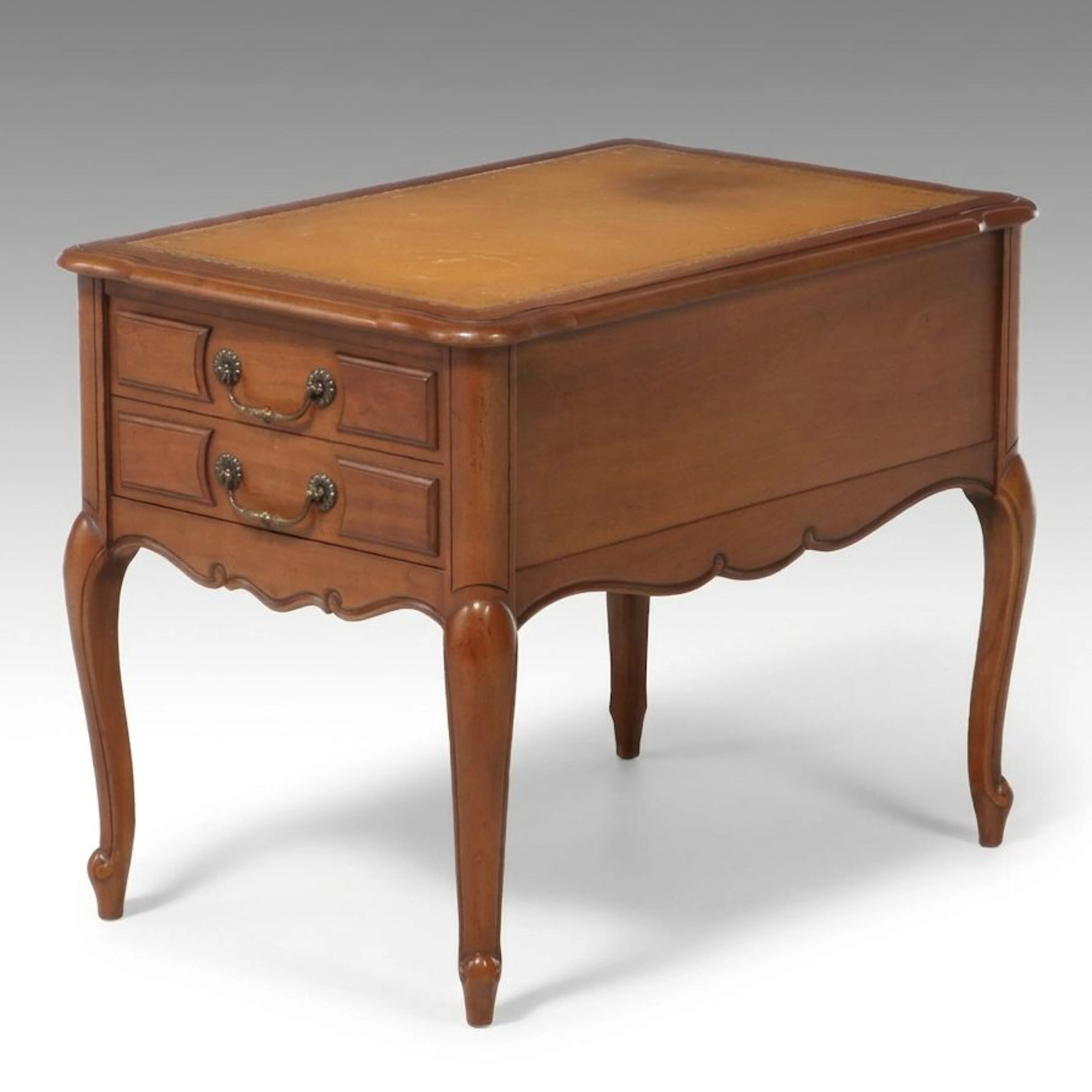 Imperial Furniture French Provincial Style Leather Top End Table