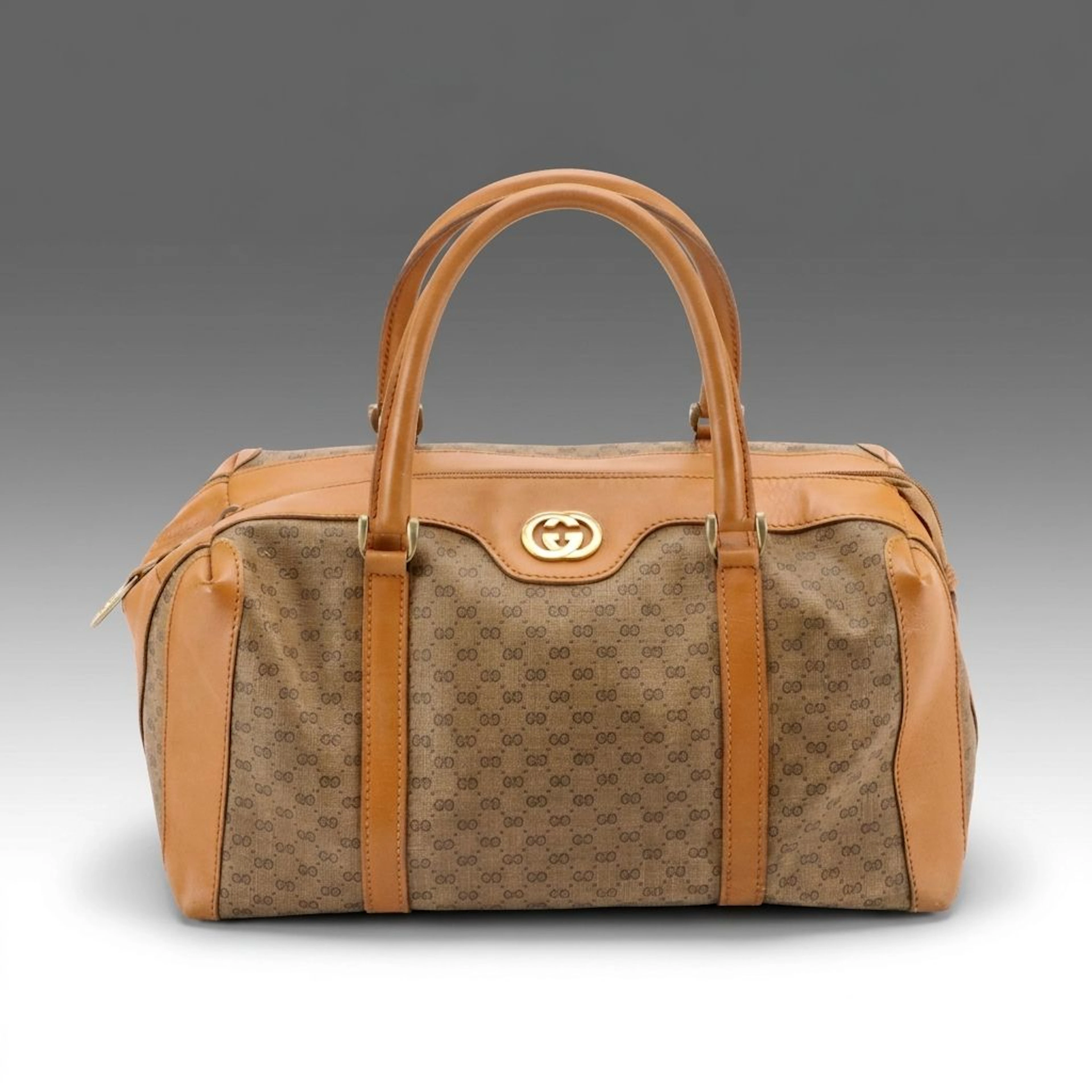 Gucci Satchel in Micro GG Supreme Canvas and Leather, Vintage