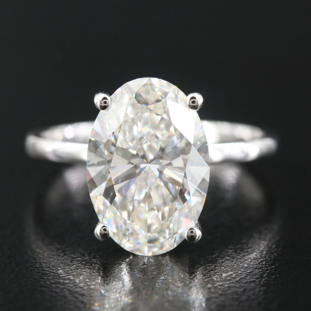 14K 4.14 CTW Lab Grown Diamond Ring with IGI Report