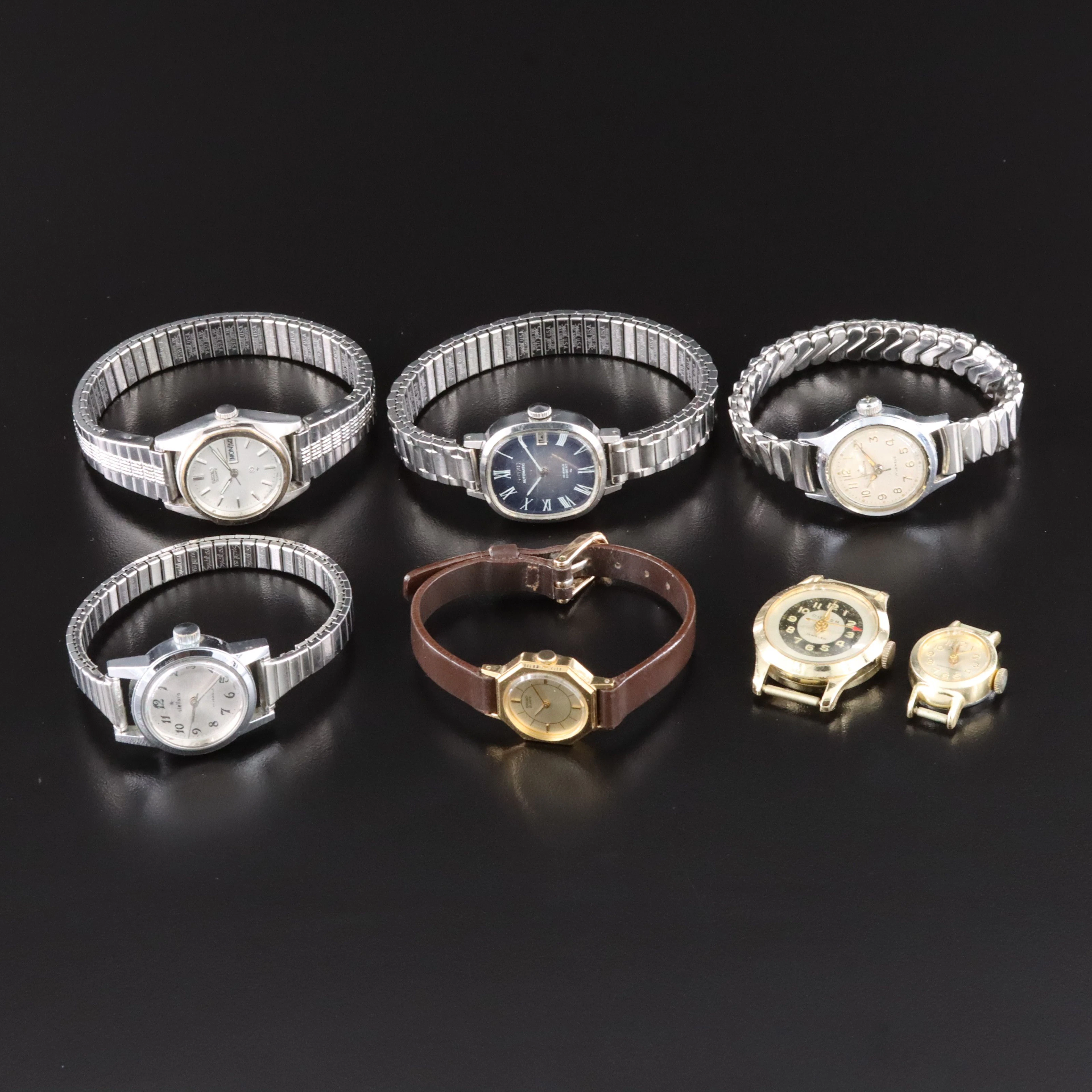 Collection of Quartz and Mechanical Dress Watches Featuring Cimier and Seiko