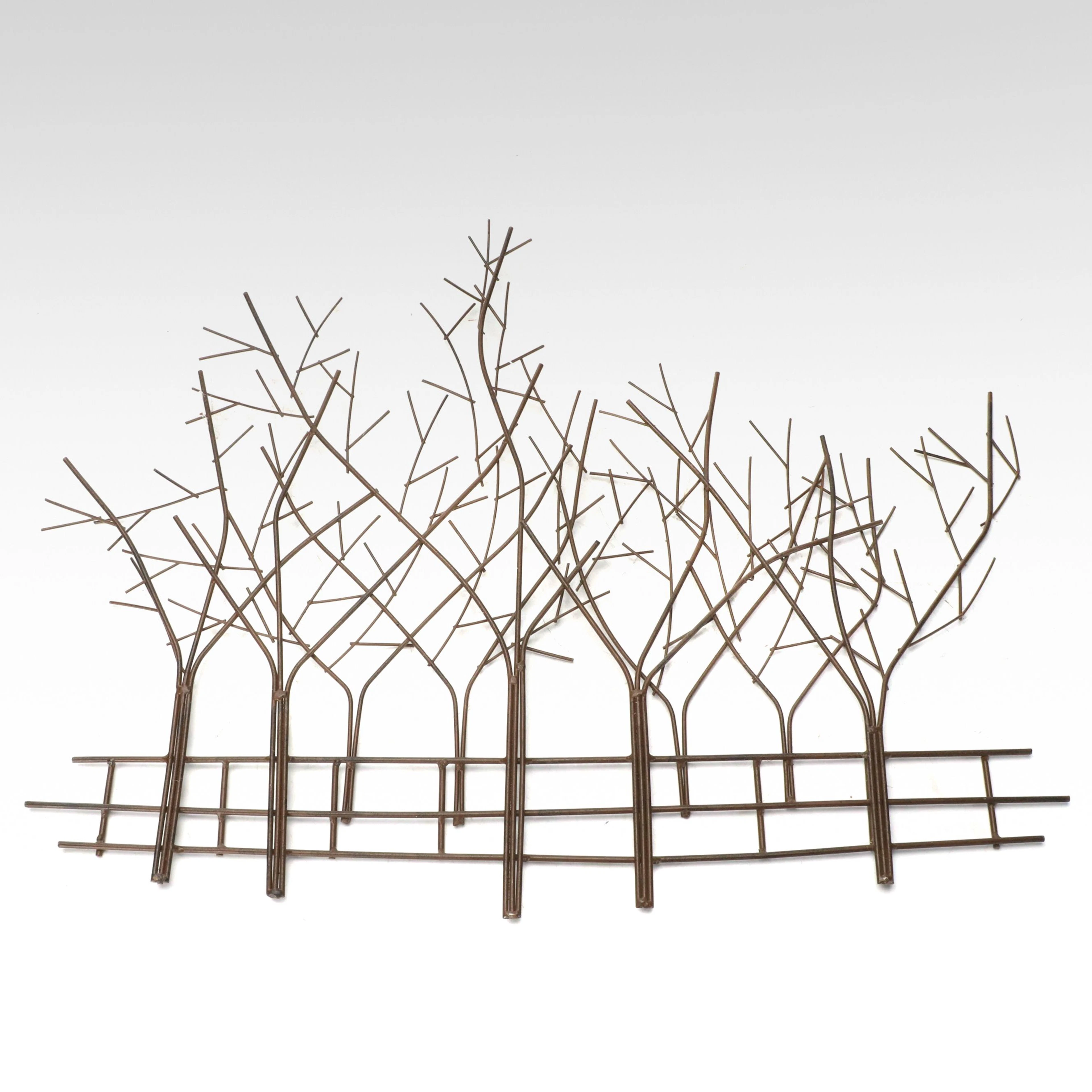 Bronzed Finish Winterscape Metal Wall Art