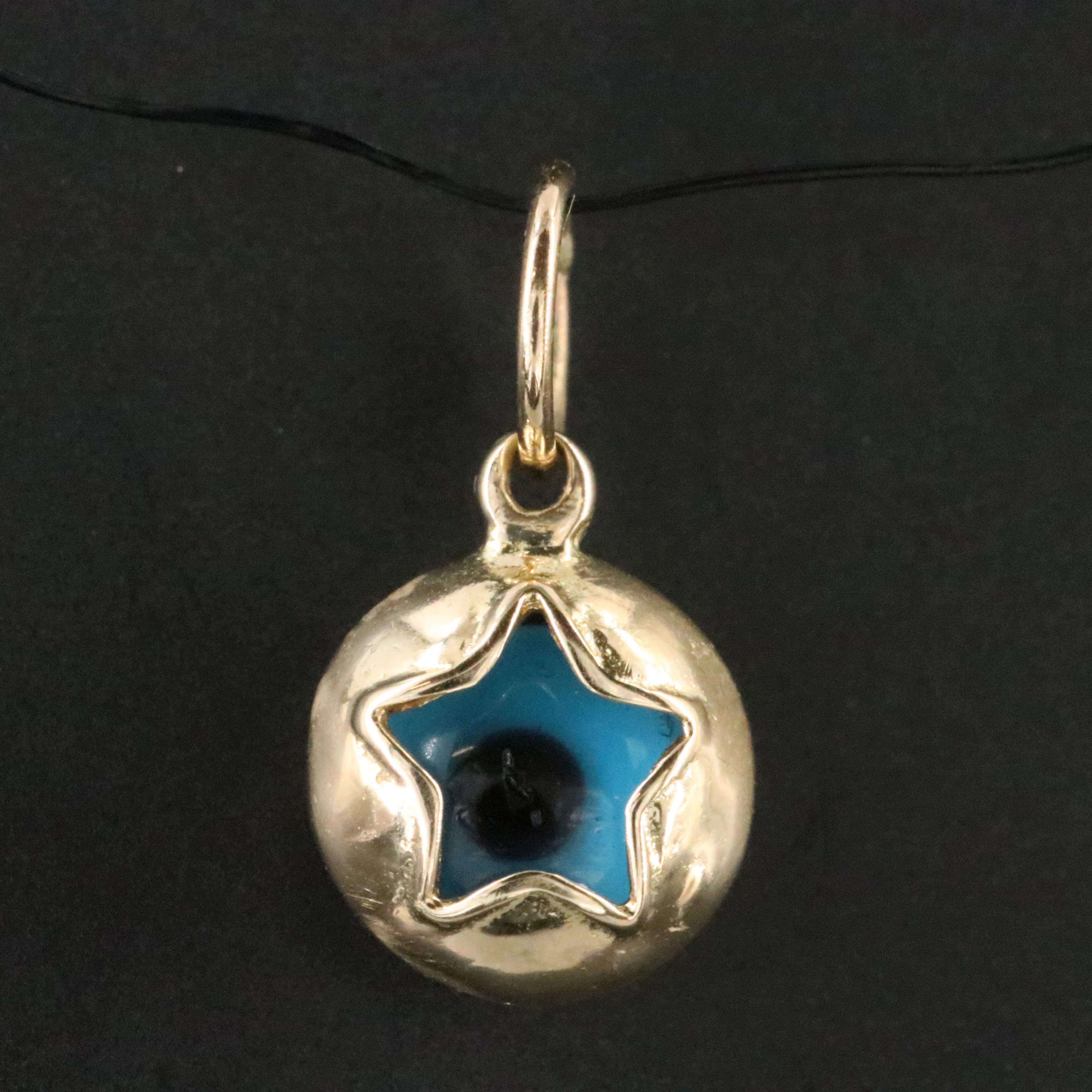 14K Evil Eye Star Pendant