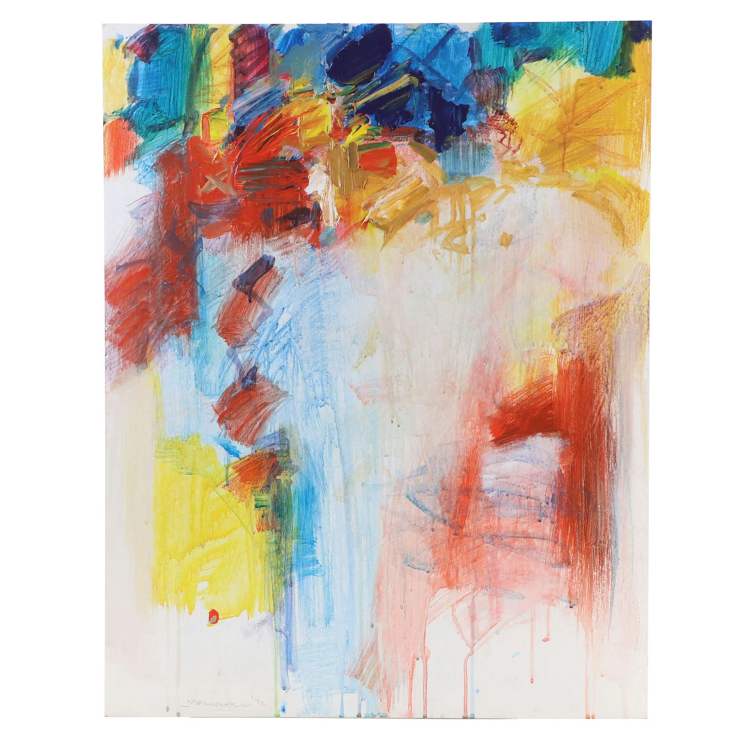 Jack Meanwell Oil Painting: Abstract Expressionist, 1992